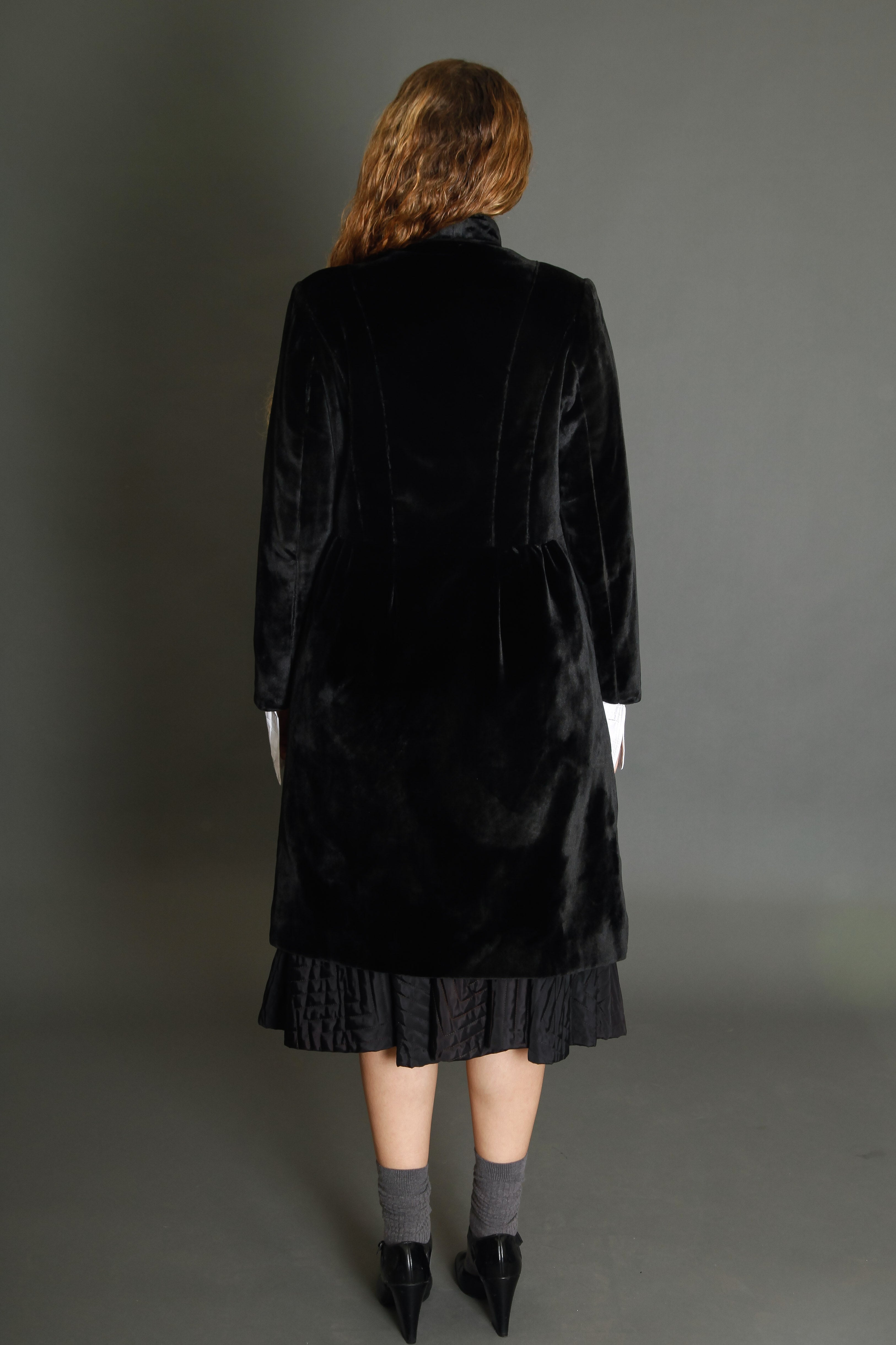 Tiny Velvet Black Coat