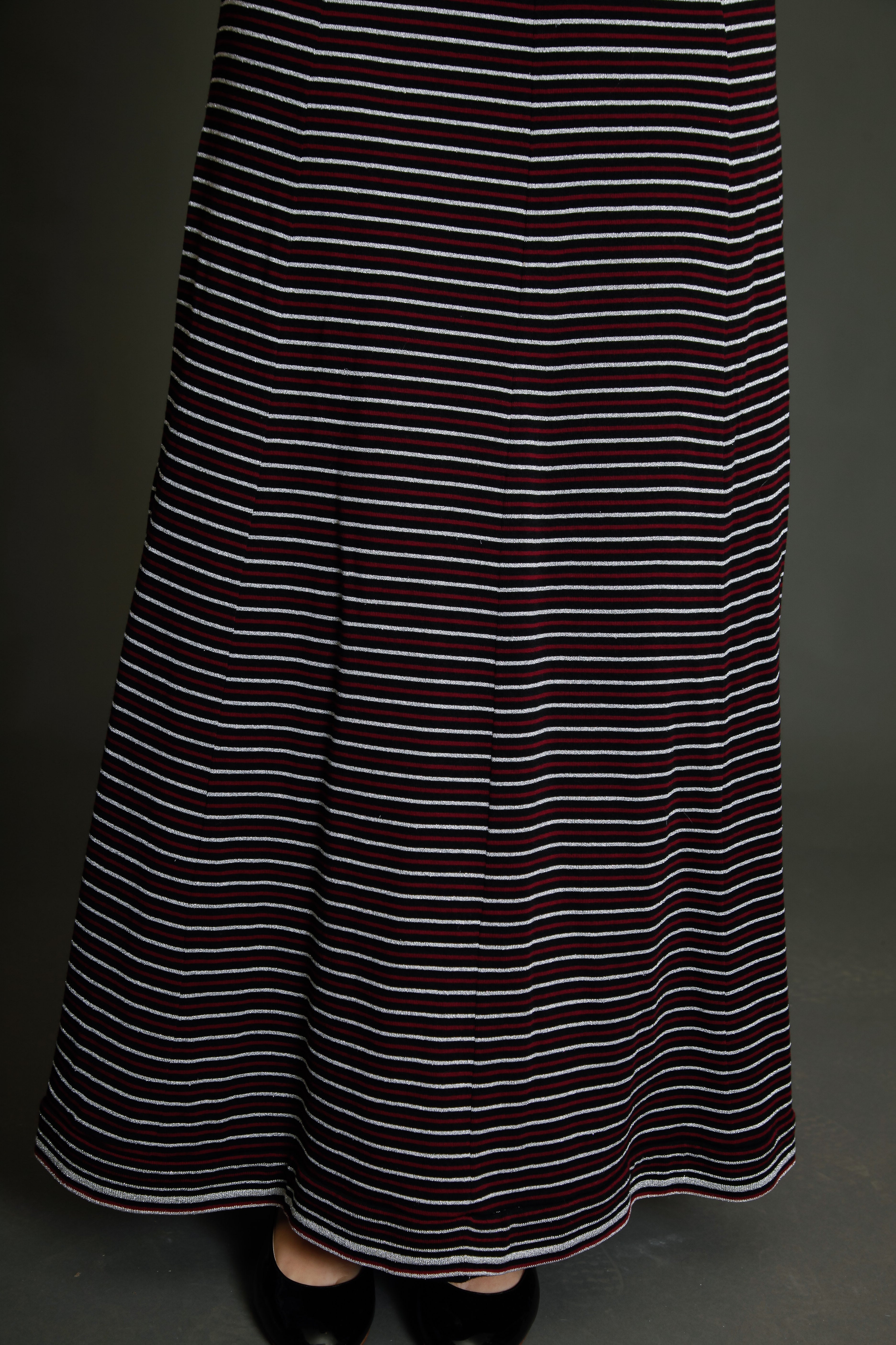 1970 Wool and Lurex Maxi Dress