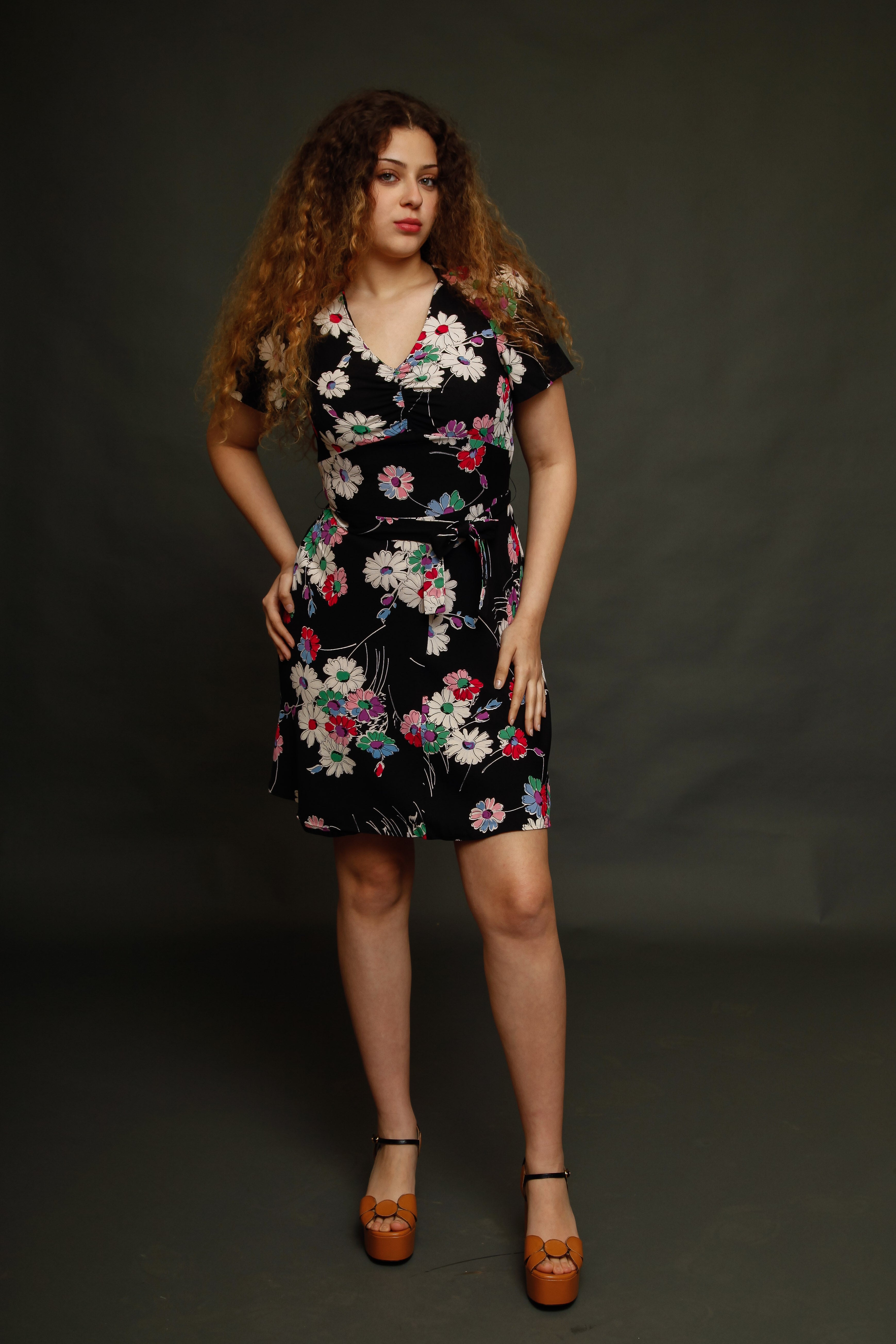 1970 French Floral Mini dress
