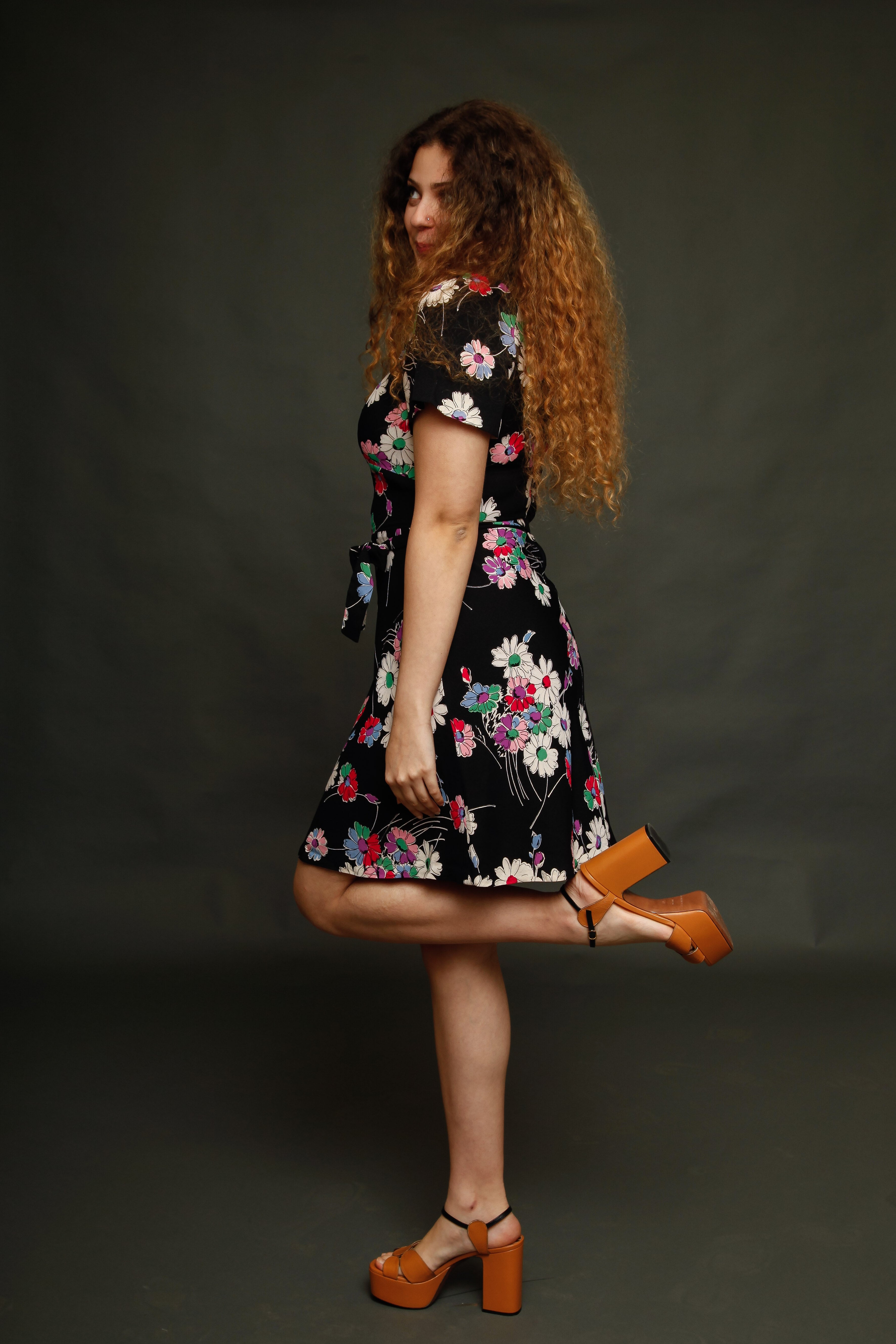 1970 French Floral Mini dress