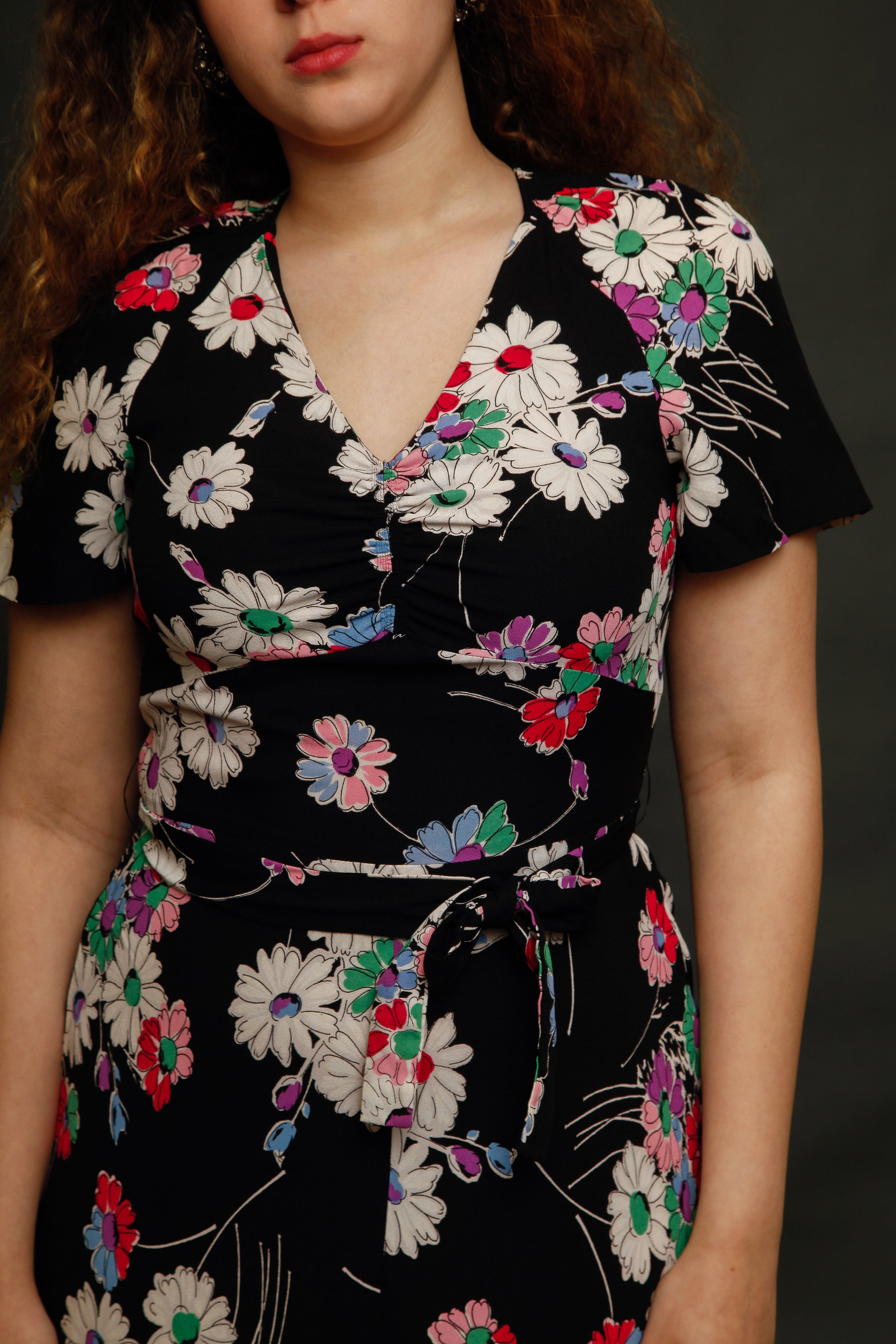 1970 French Floral Mini dress