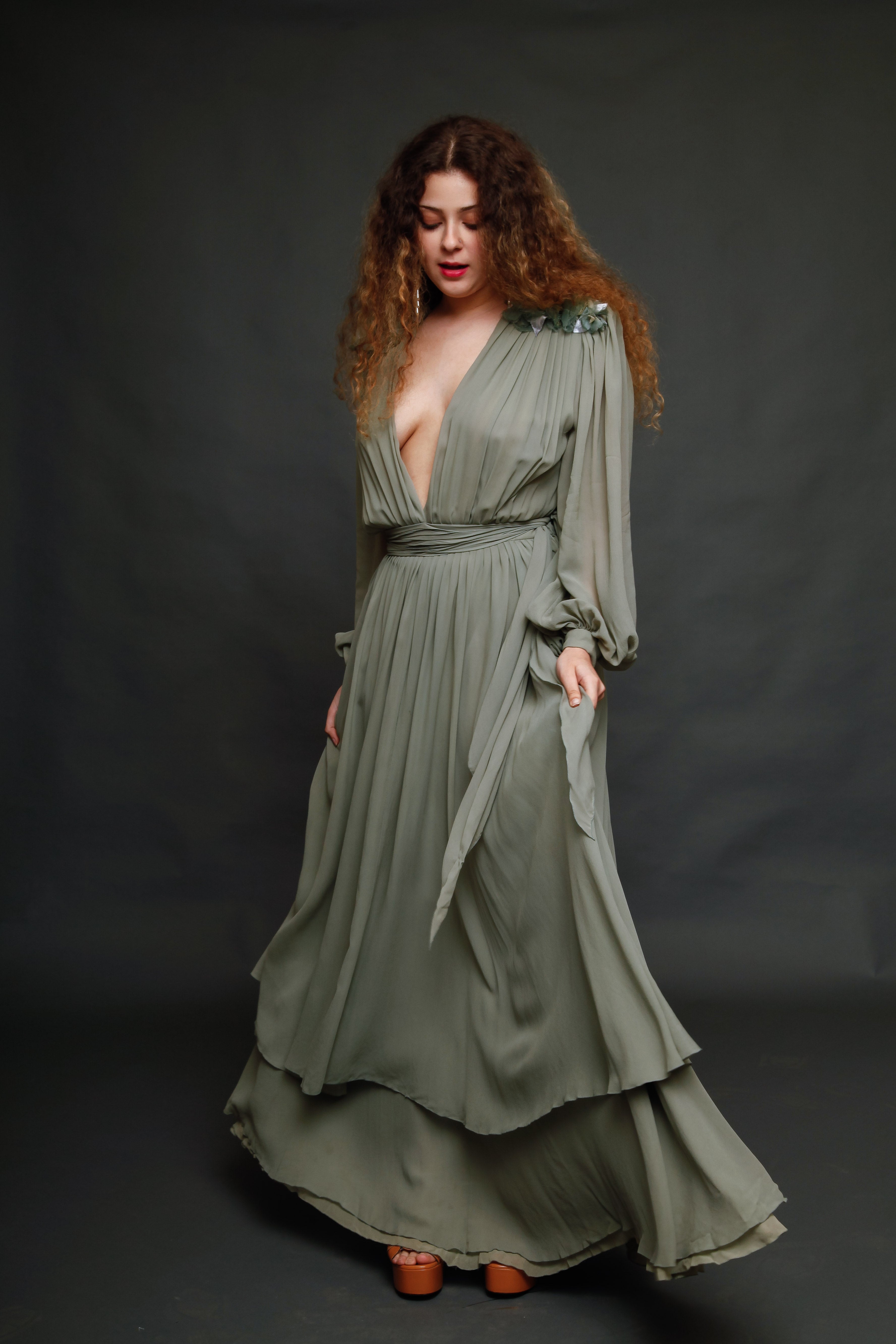 Late 70s Jean-Louis Scherrer Evening Gown