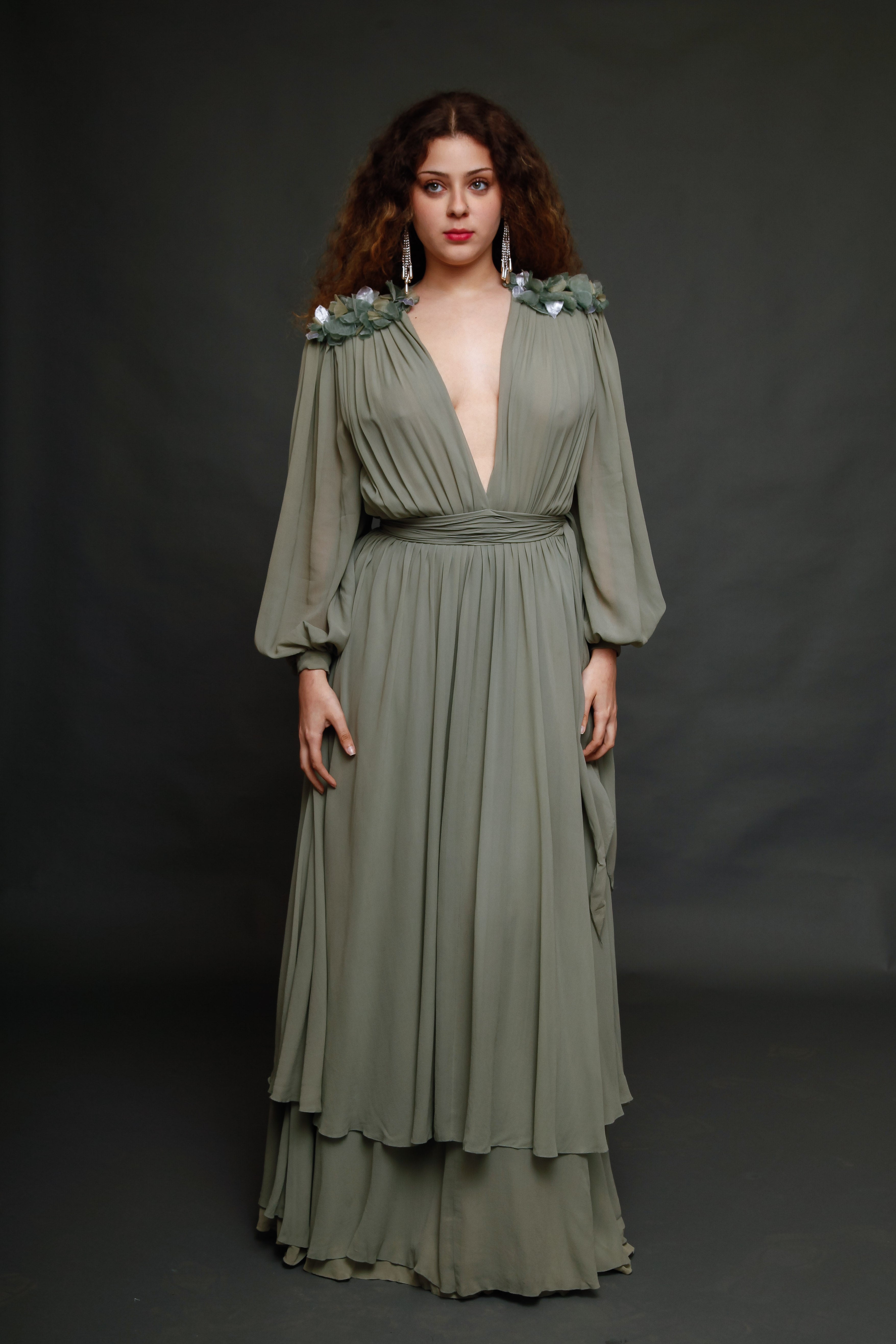 Late 70s Jean-Louis Scherrer Evening Gown