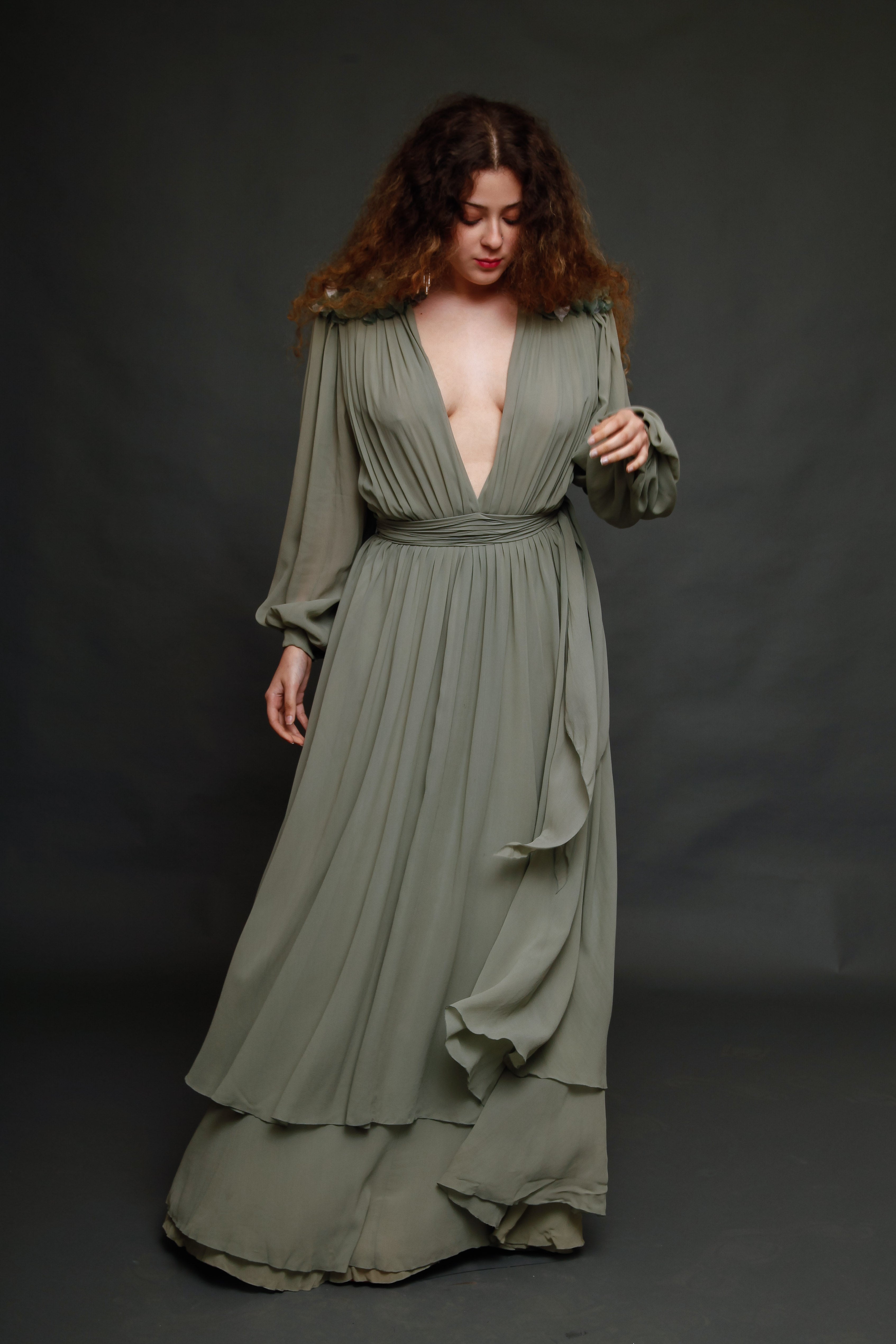 Late 70s Jean-Louis Scherrer Evening Gown