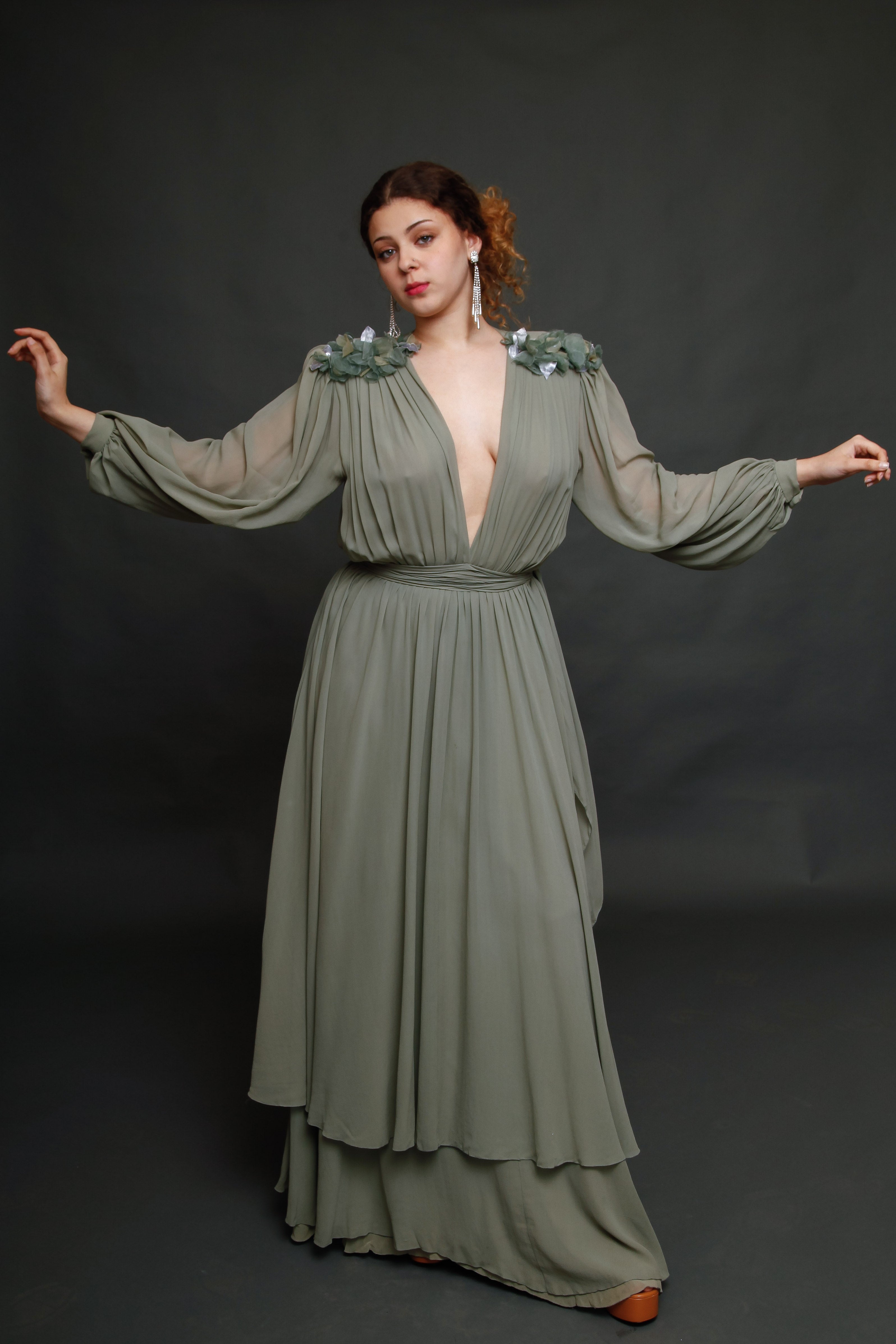 Late 70s Jean-Louis Scherrer Evening Gown