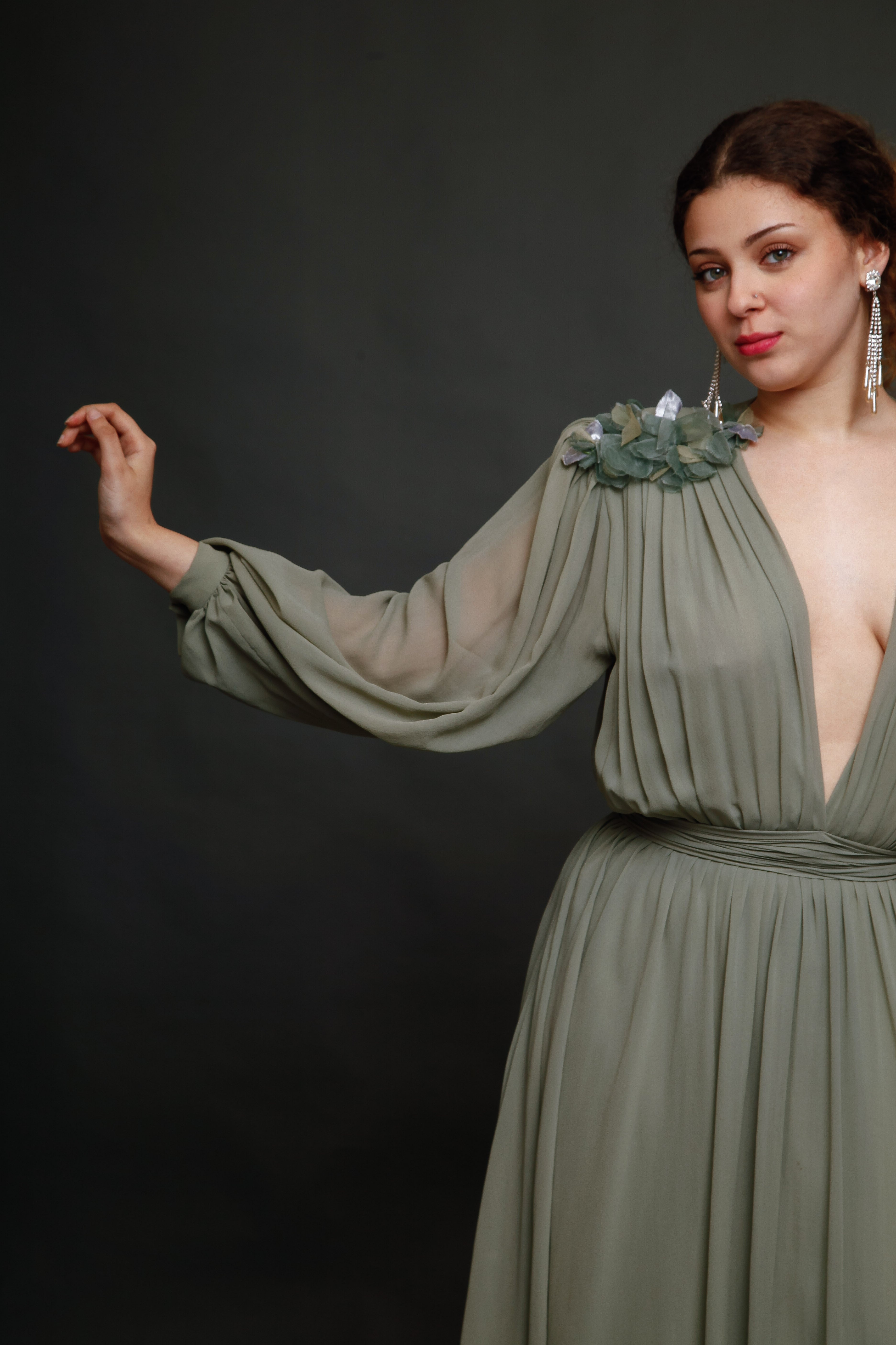 Late 70s Jean-Louis Scherrer Evening Gown