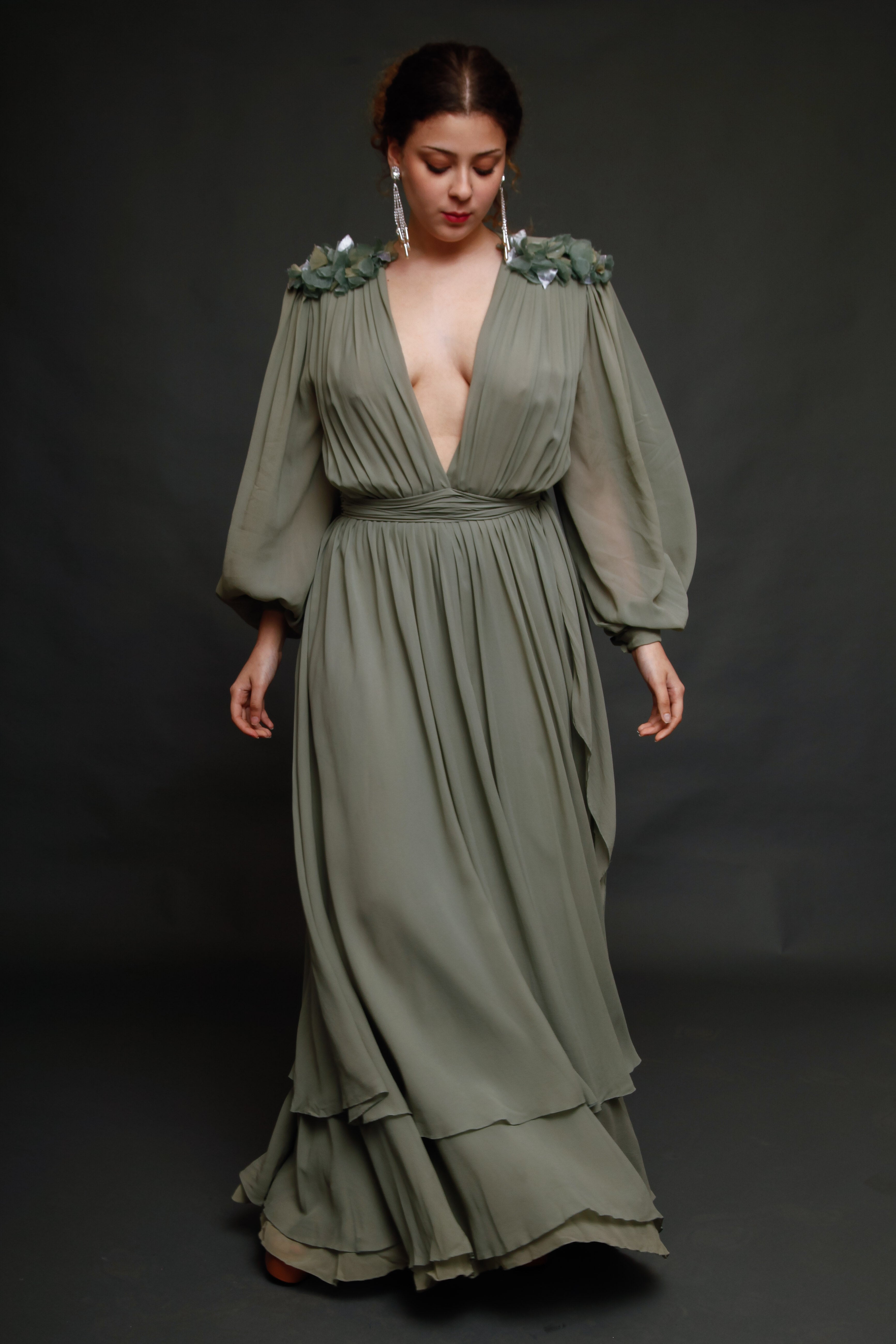 Late 70s Jean-Louis Scherrer Evening Gown