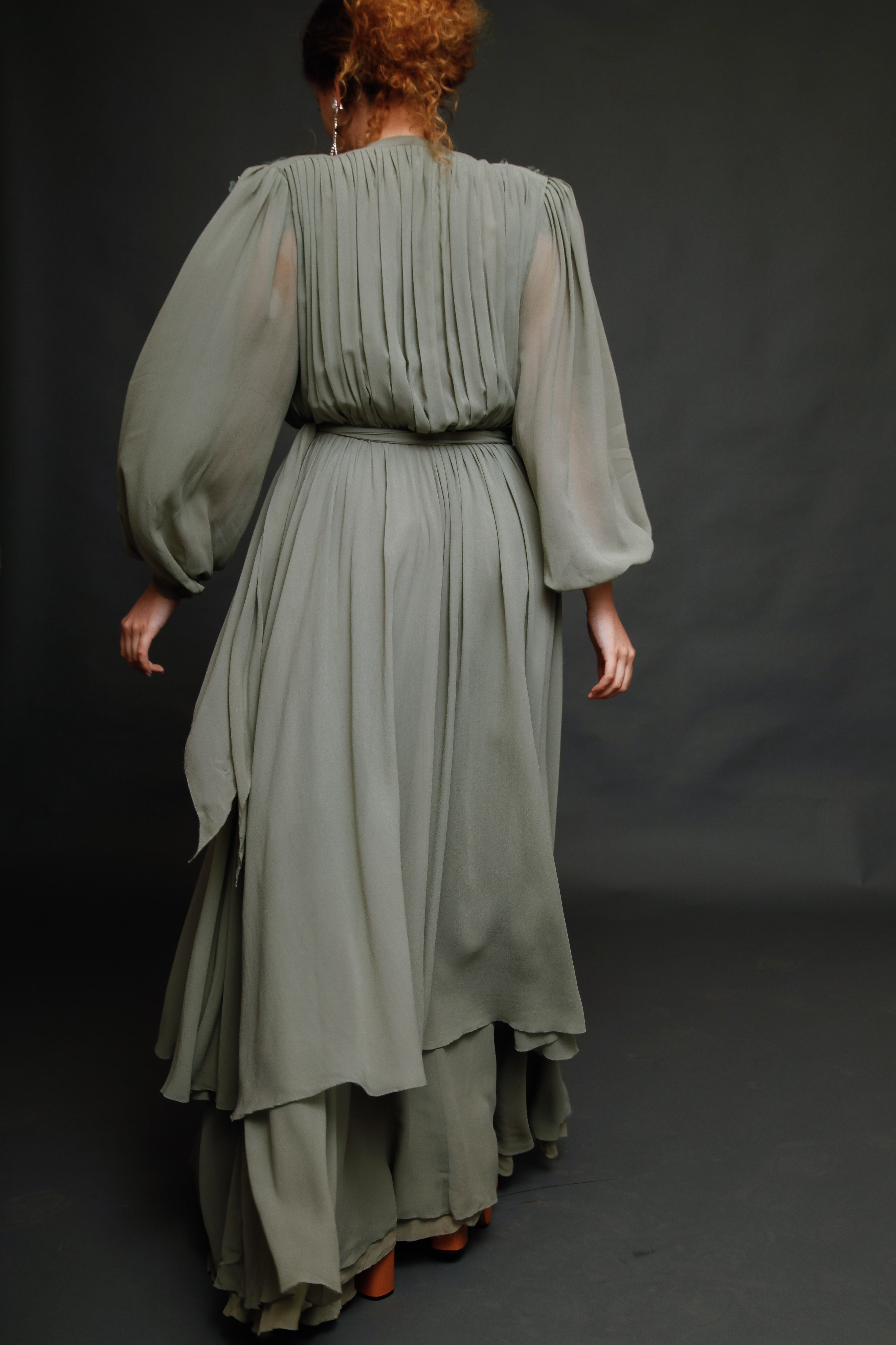 Late 70s Jean-Louis Scherrer Evening Gown