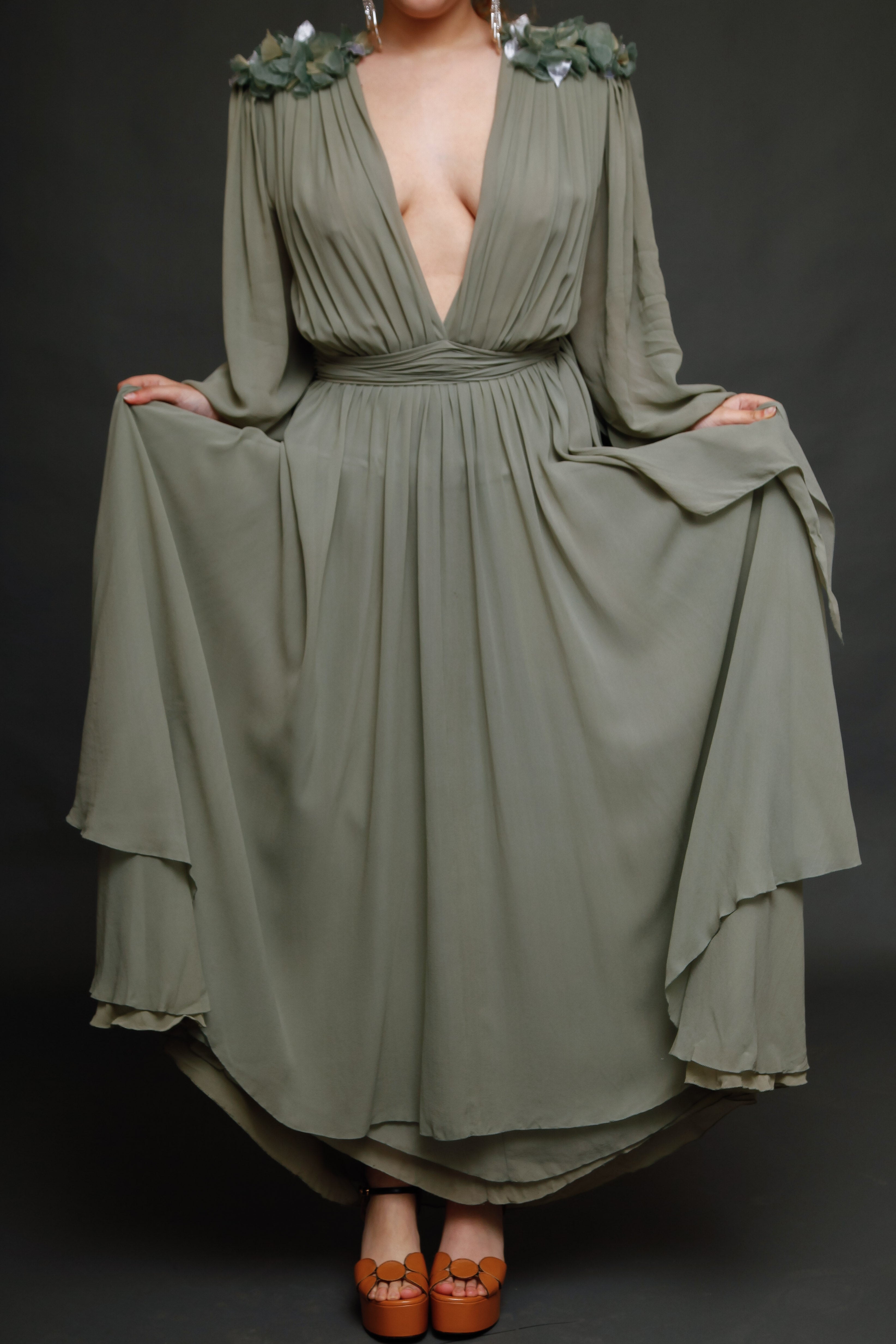 Late 70s Jean-Louis Scherrer Evening Gown