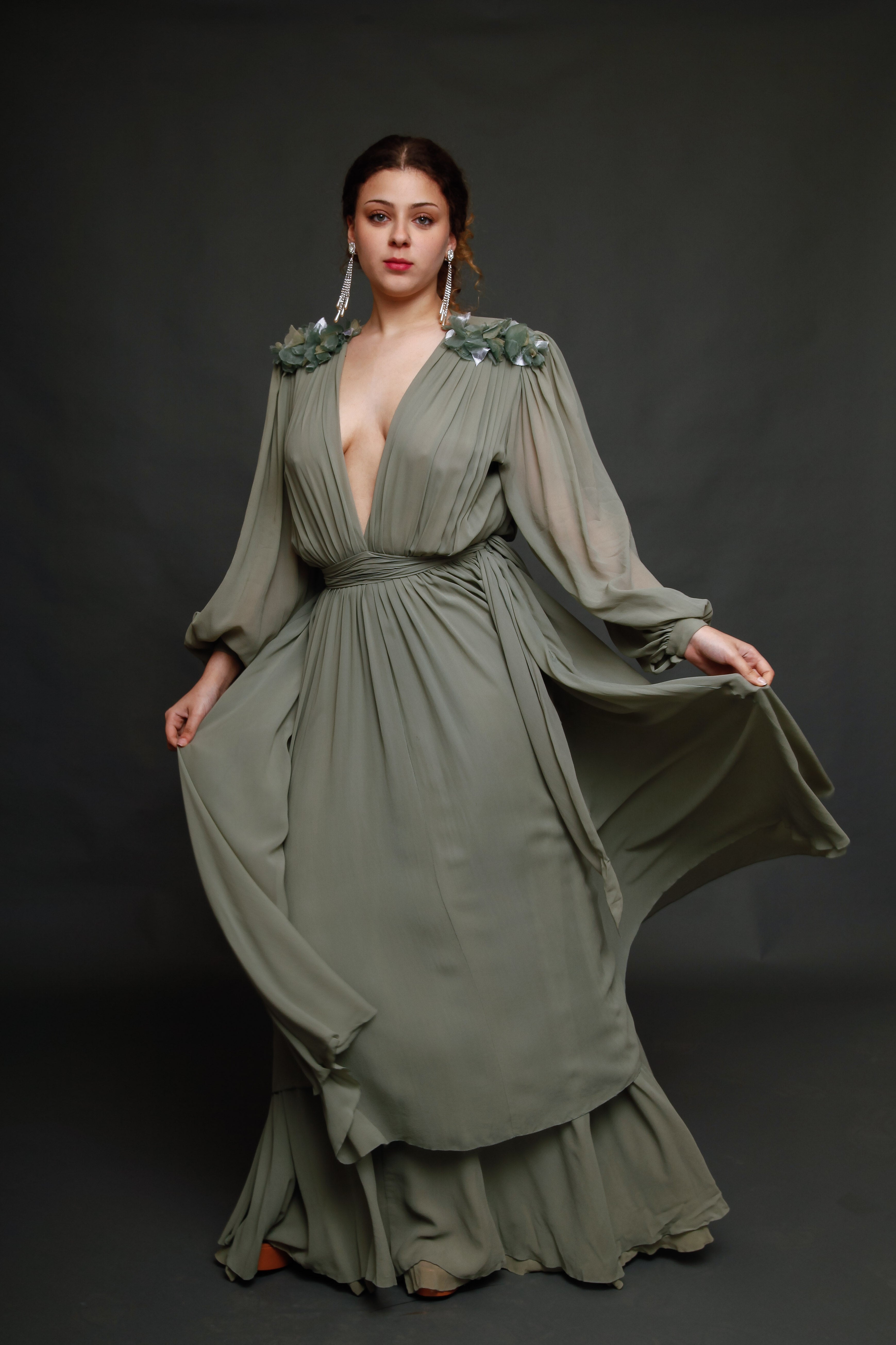 Late 70s Jean-Louis Scherrer Evening Gown