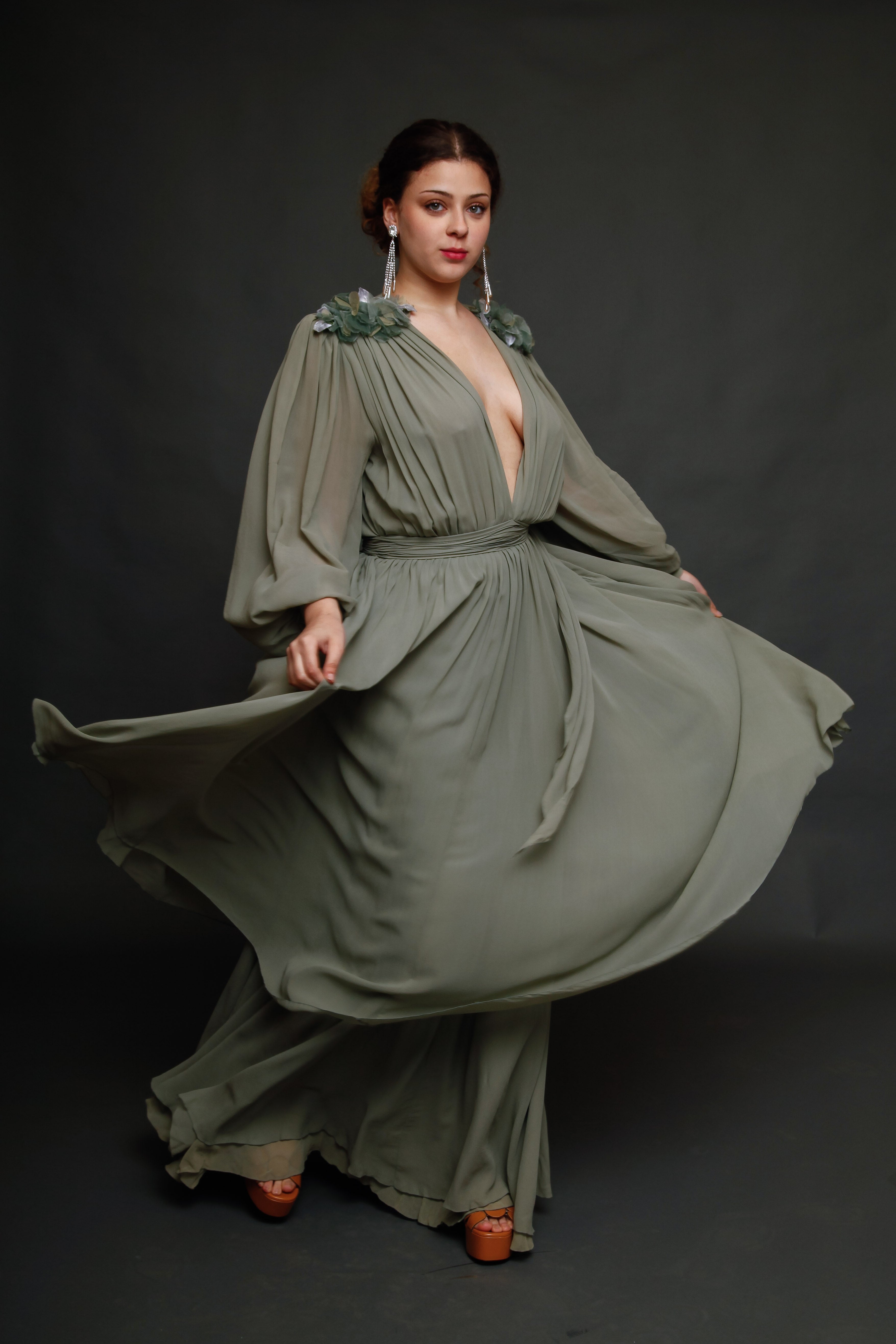 Late 70s Jean-Louis Scherrer Evening Gown