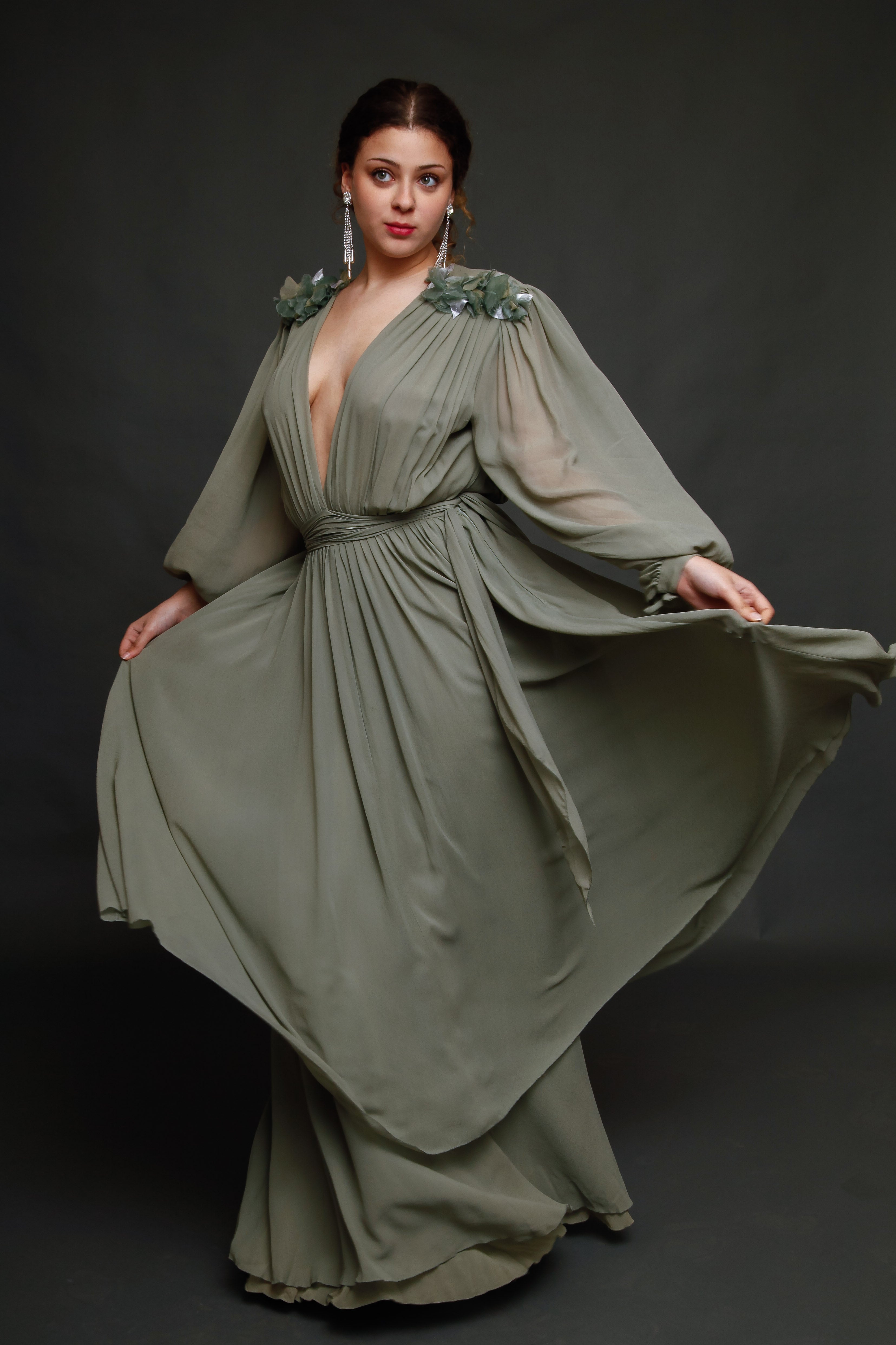 Late 70s Jean-Louis Scherrer Evening Gown