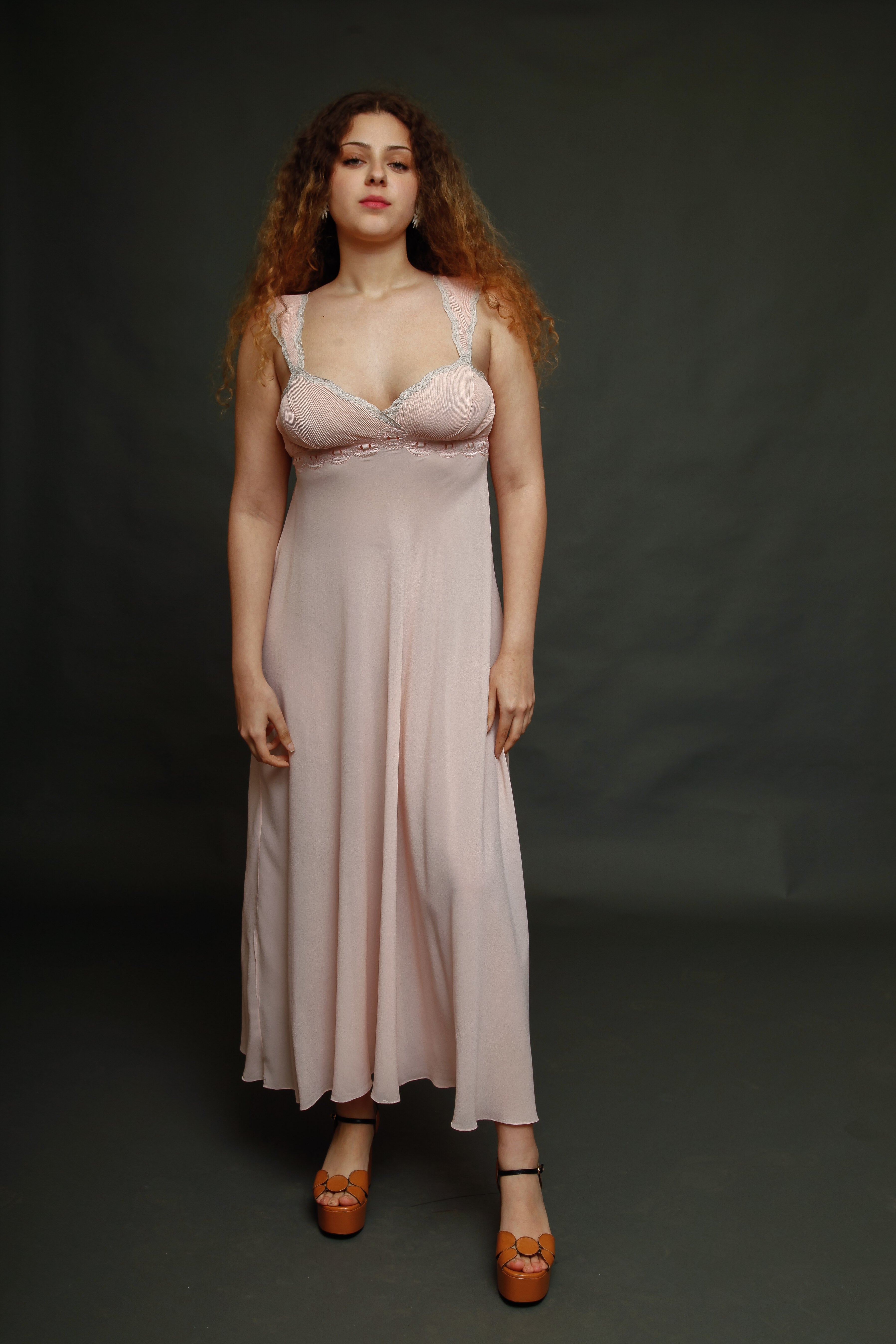 1930 Silk Pintucked NightGown