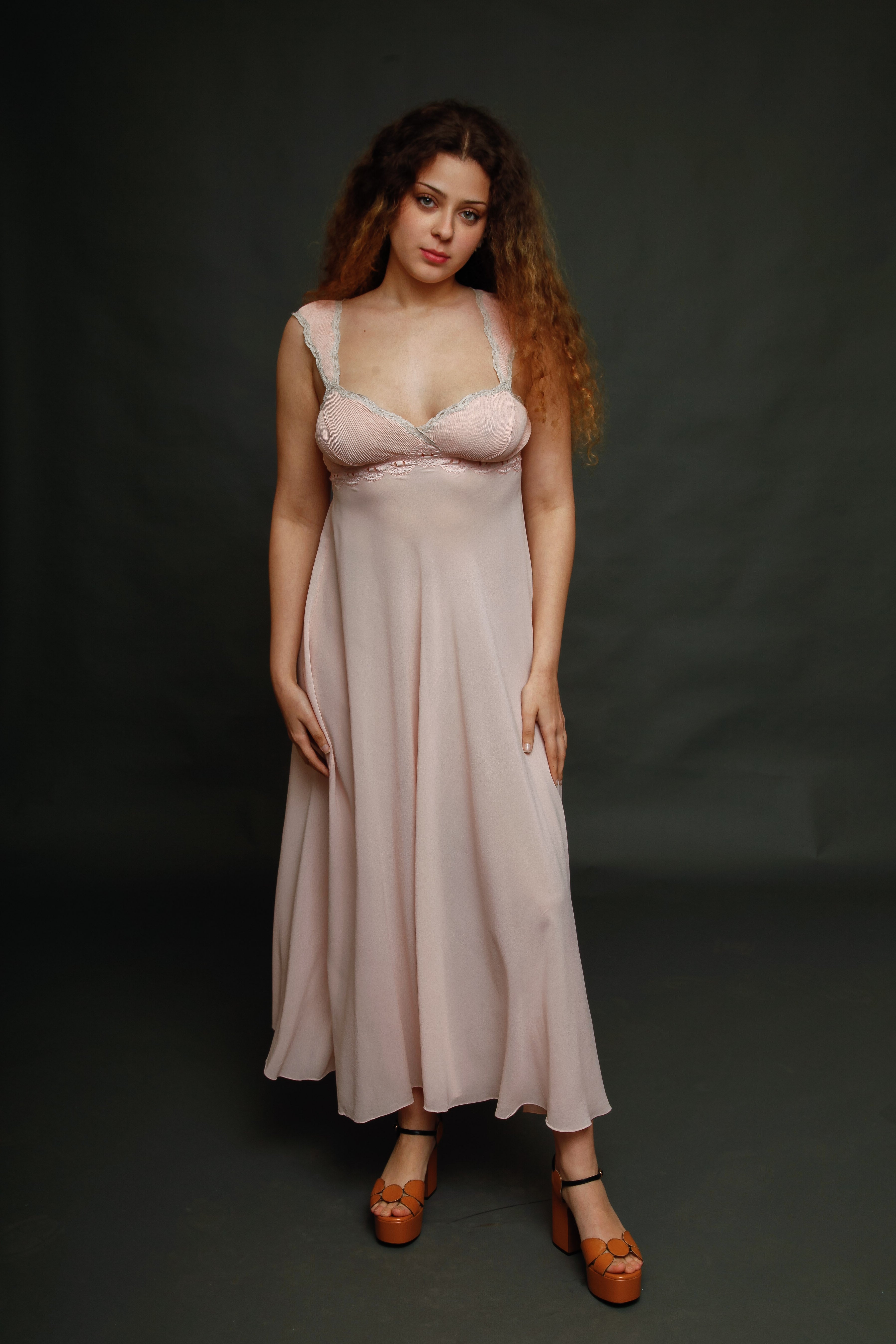 1930 Silk Pintucked NightGown