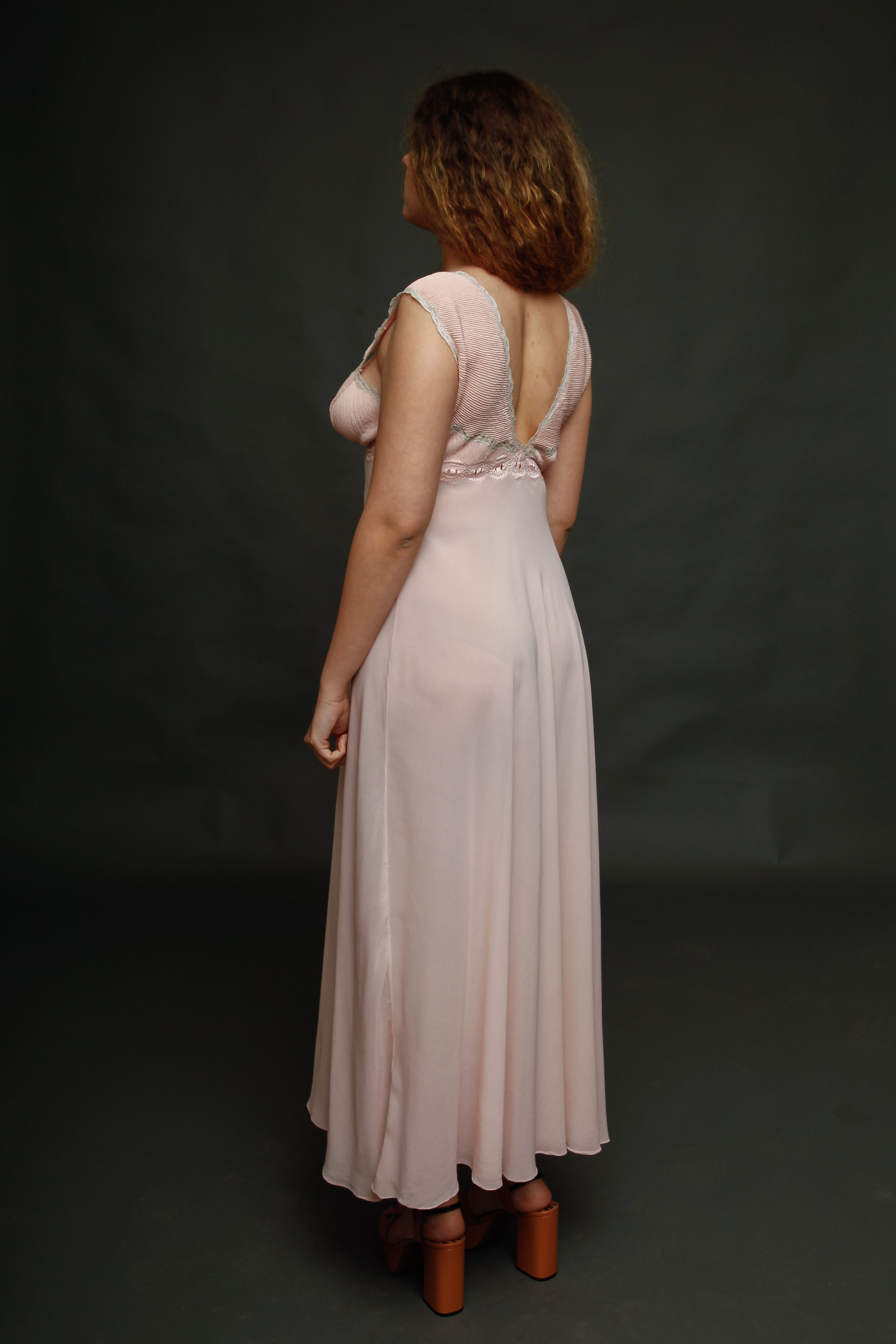 1930 Silk Pintucked NightGown