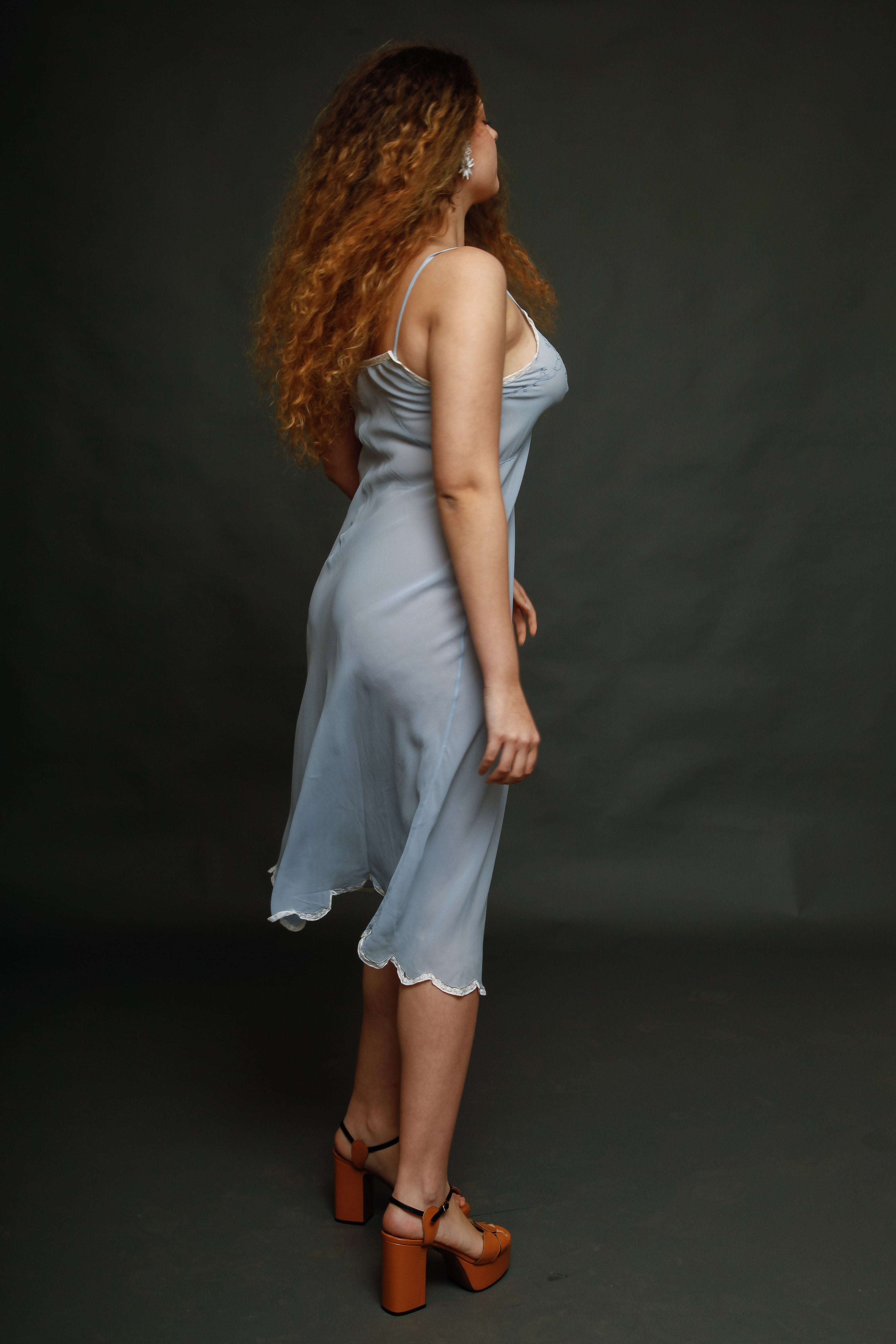 1940 Silk and Lace Slip Dress