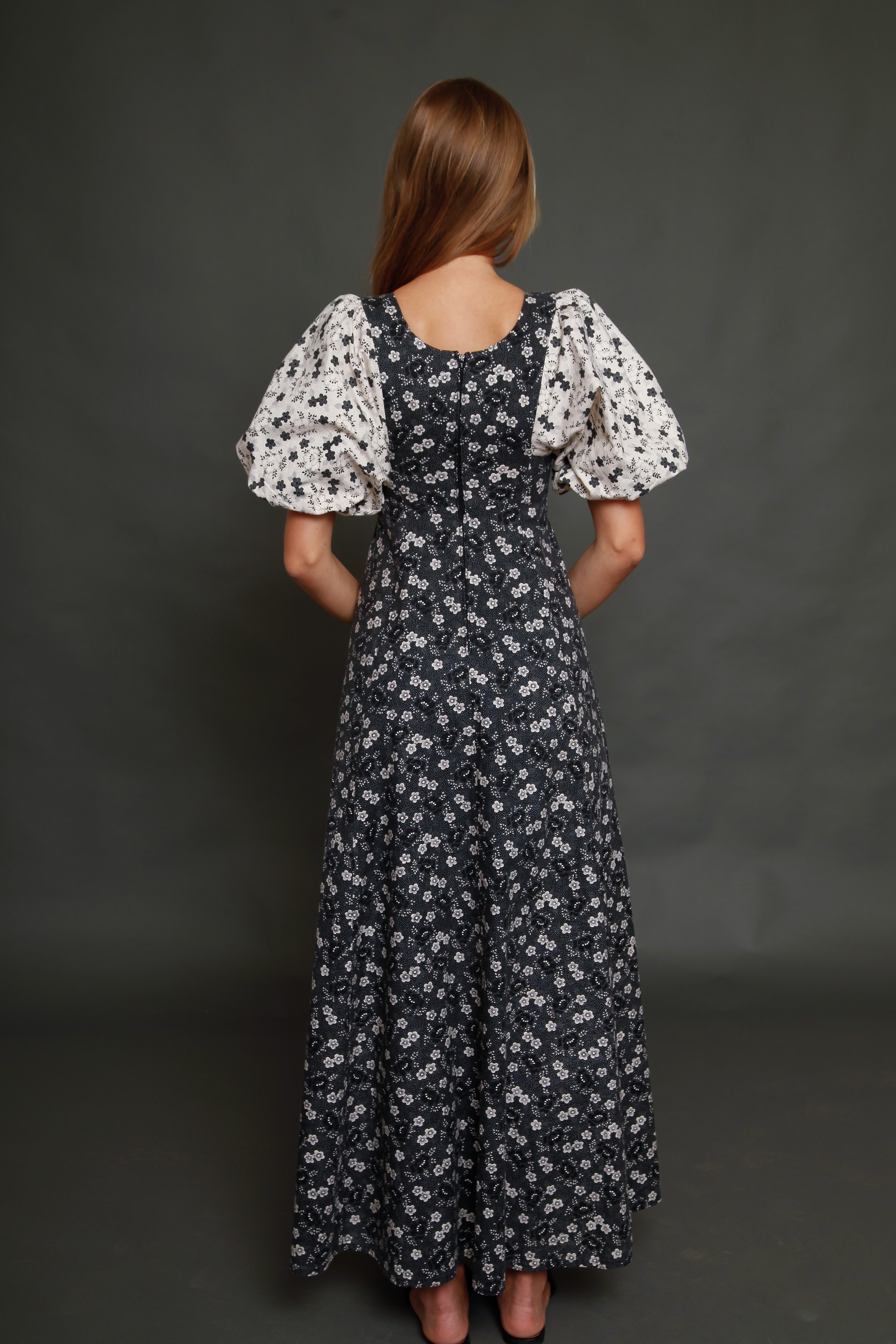 70s French Gerard Saint Albin Maxi Dress