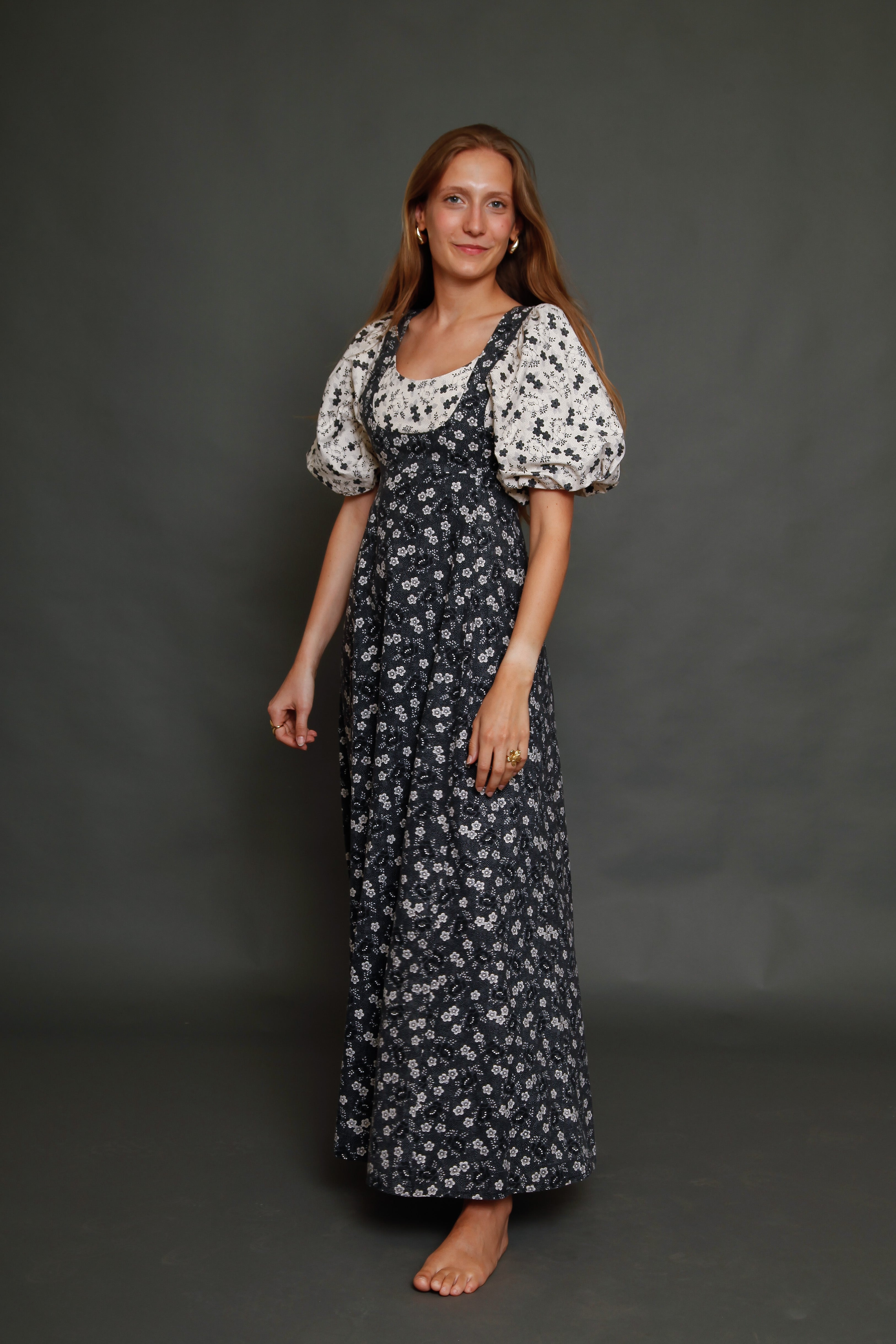 70s French Gerard Saint Albin Maxi Dress