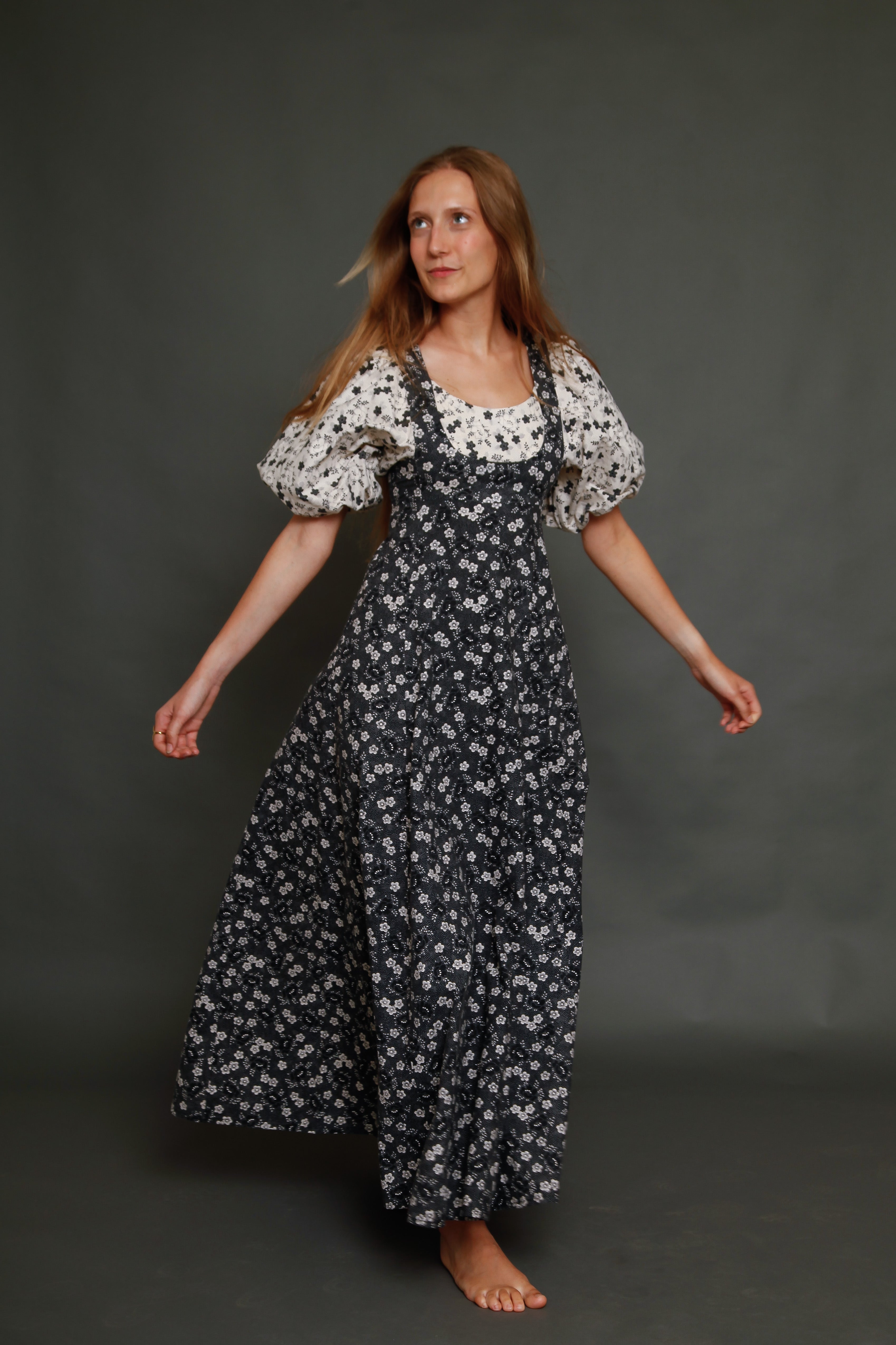 70s French Gerard Saint Albin Maxi Dress