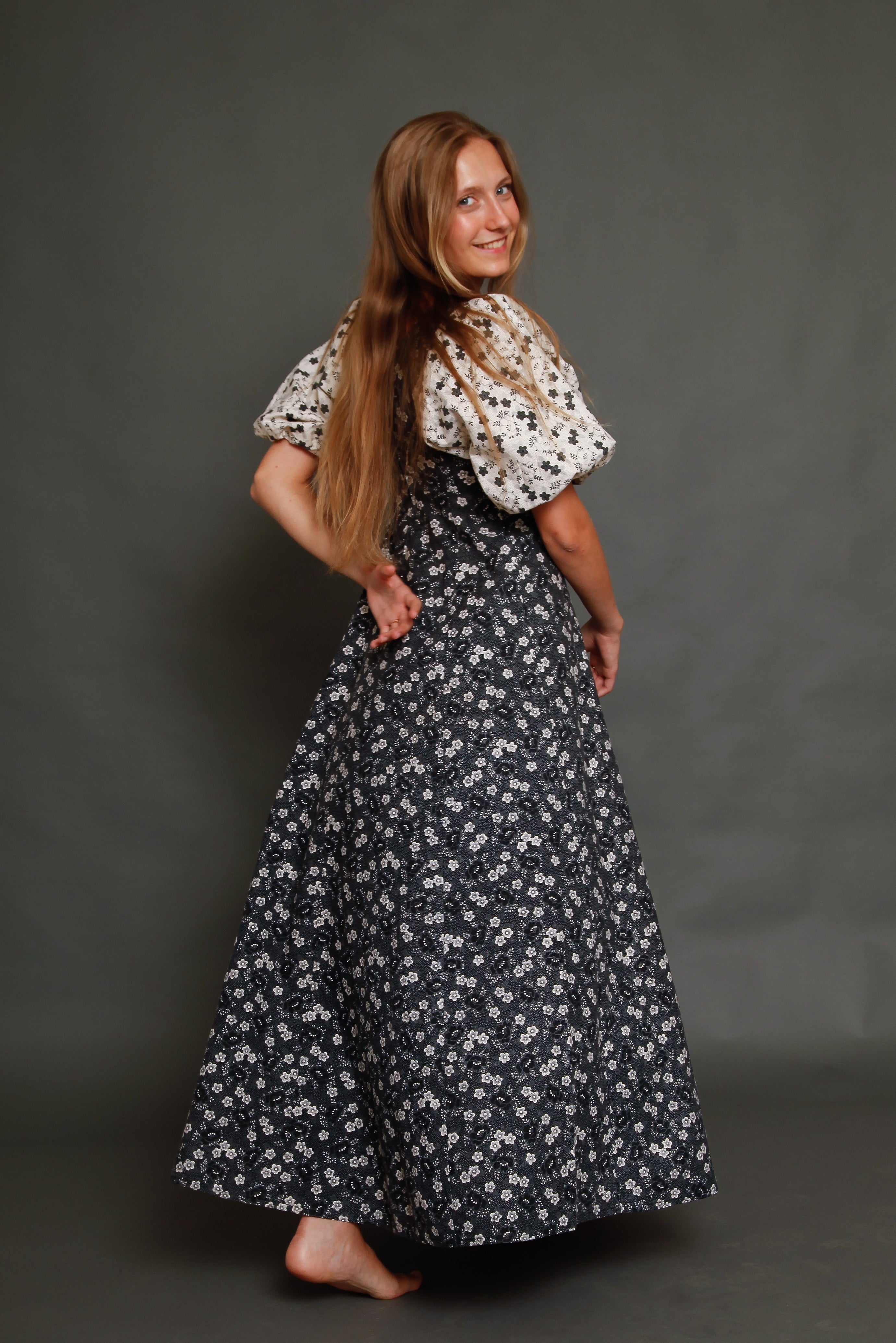 70s French Gerard Saint Albin Maxi Dress