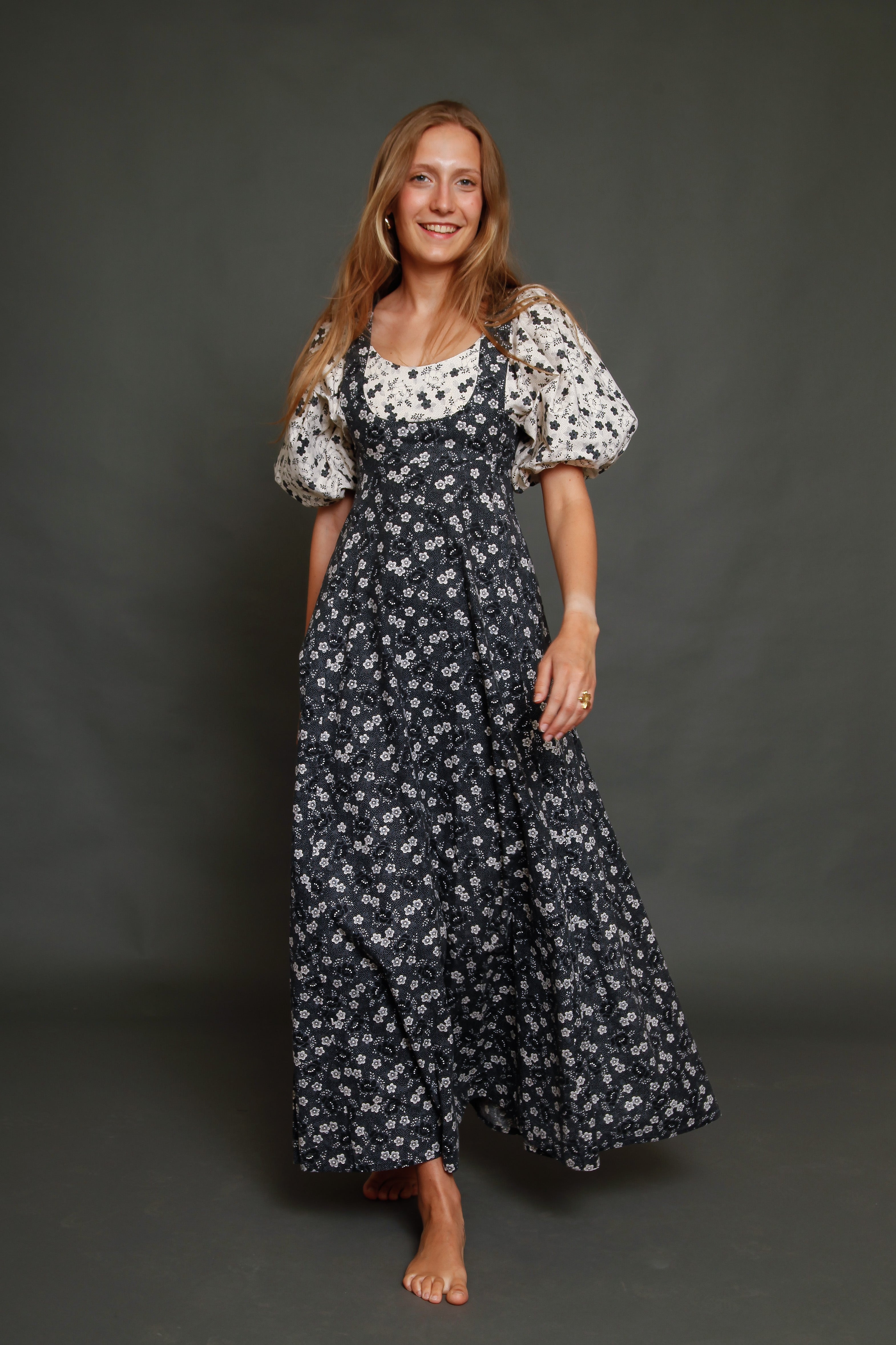 70s French Gerard Saint Albin Maxi Dress