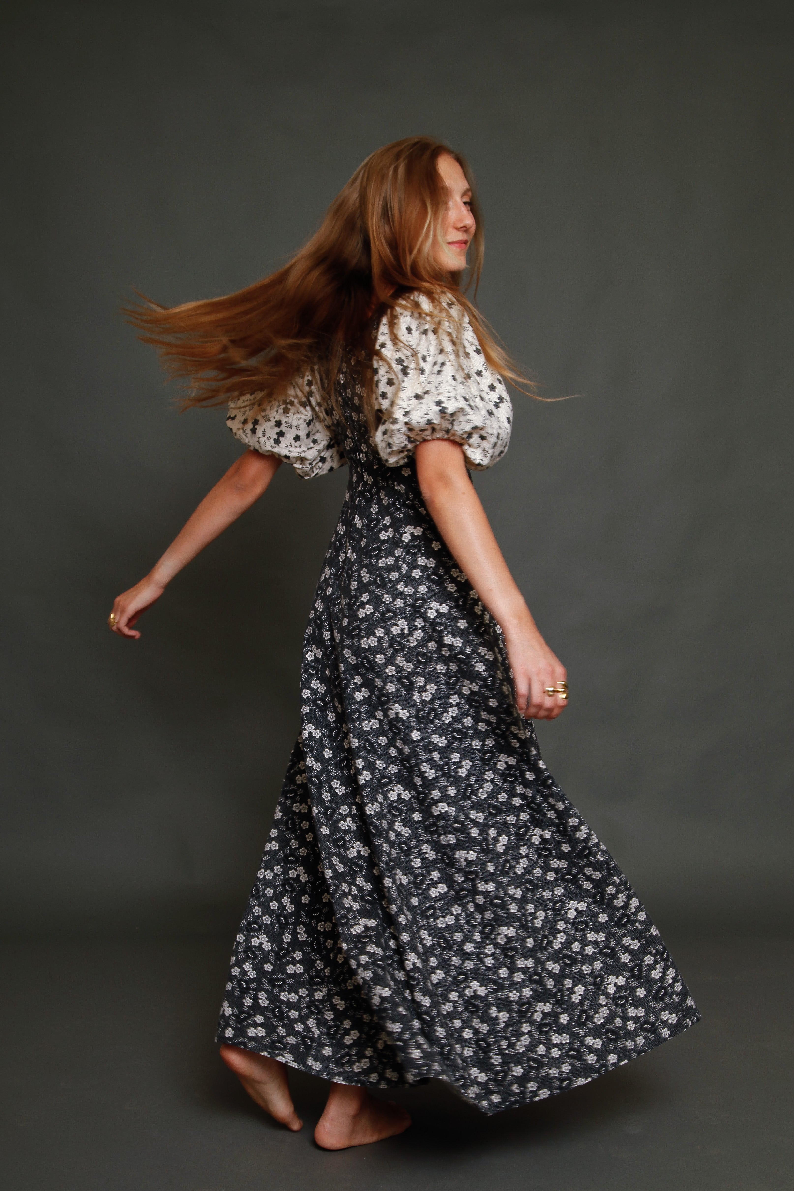 70s French Gerard Saint Albin Maxi Dress