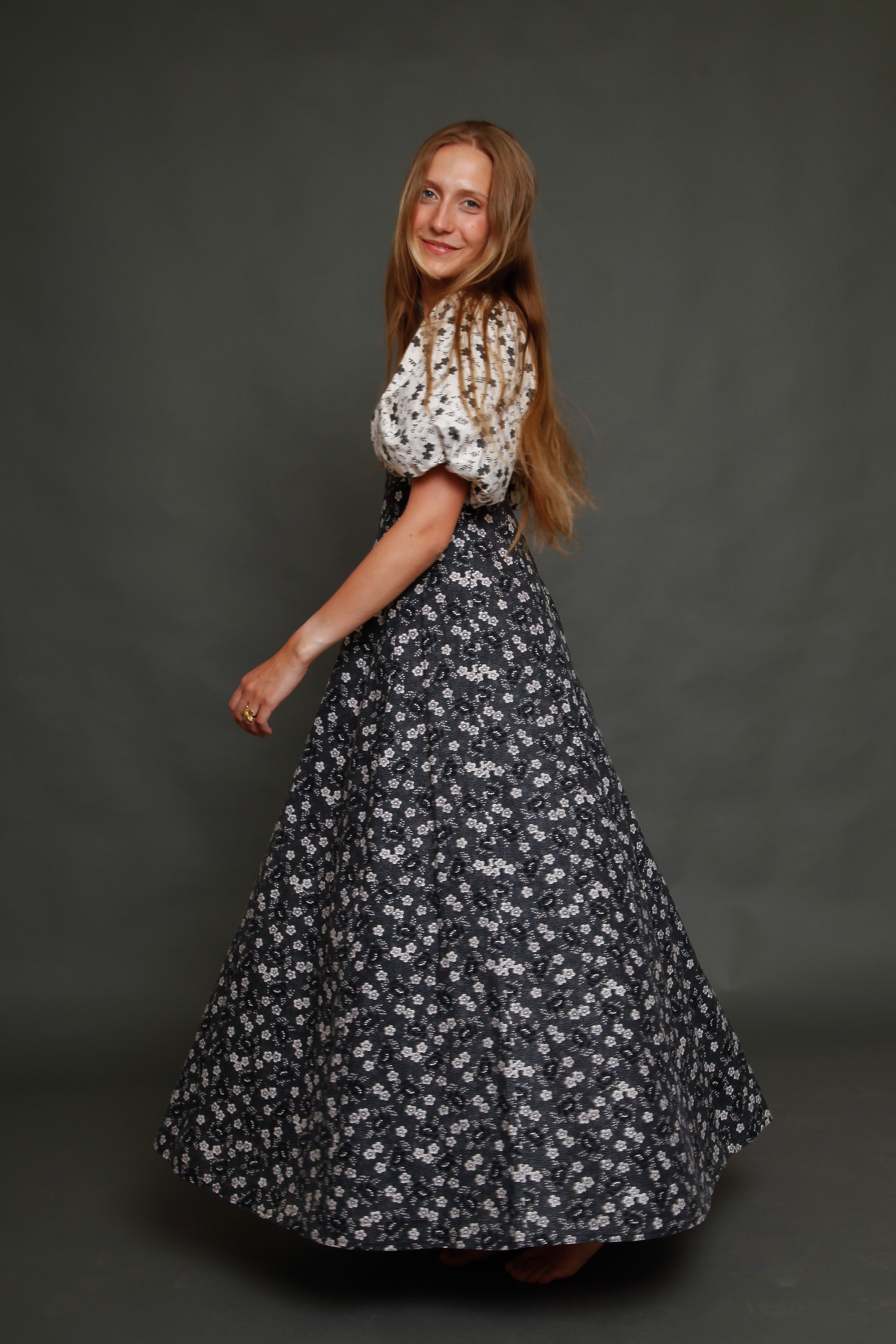 70s French Gerard Saint Albin Maxi Dress