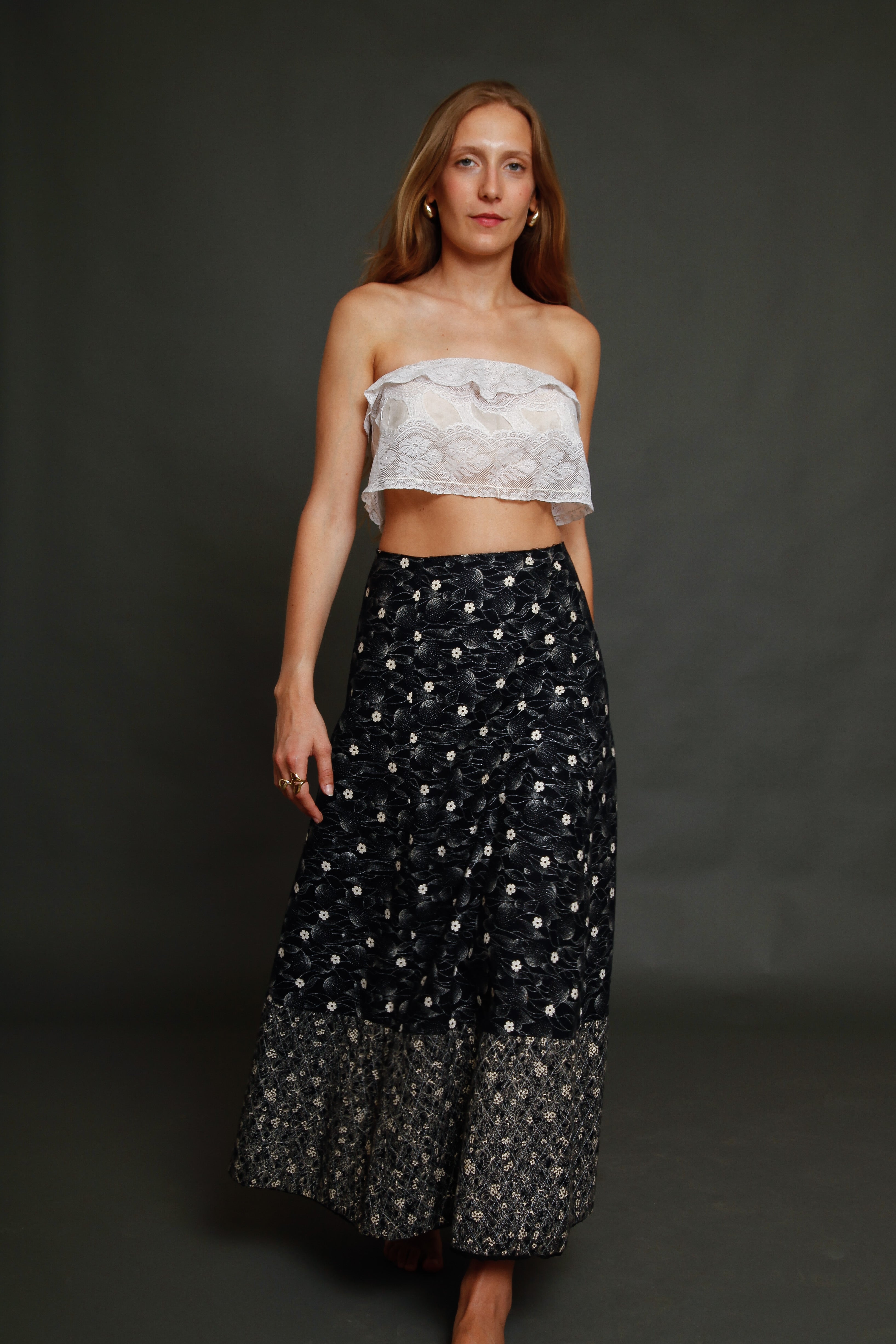 1970 French Gerard Saint Albin Maxi Skirt