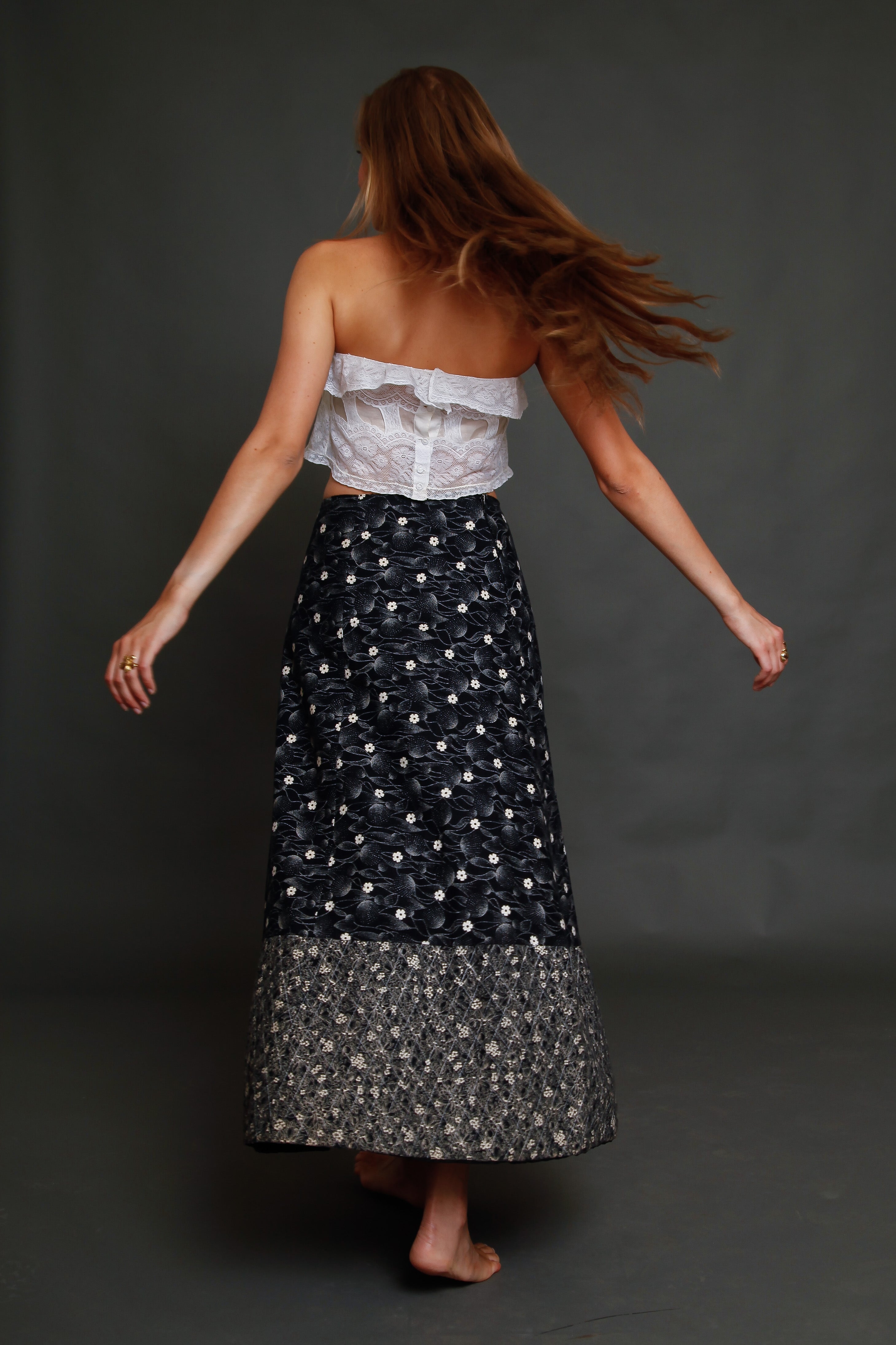 1970 French Gerard Saint Albin Maxi Skirt
