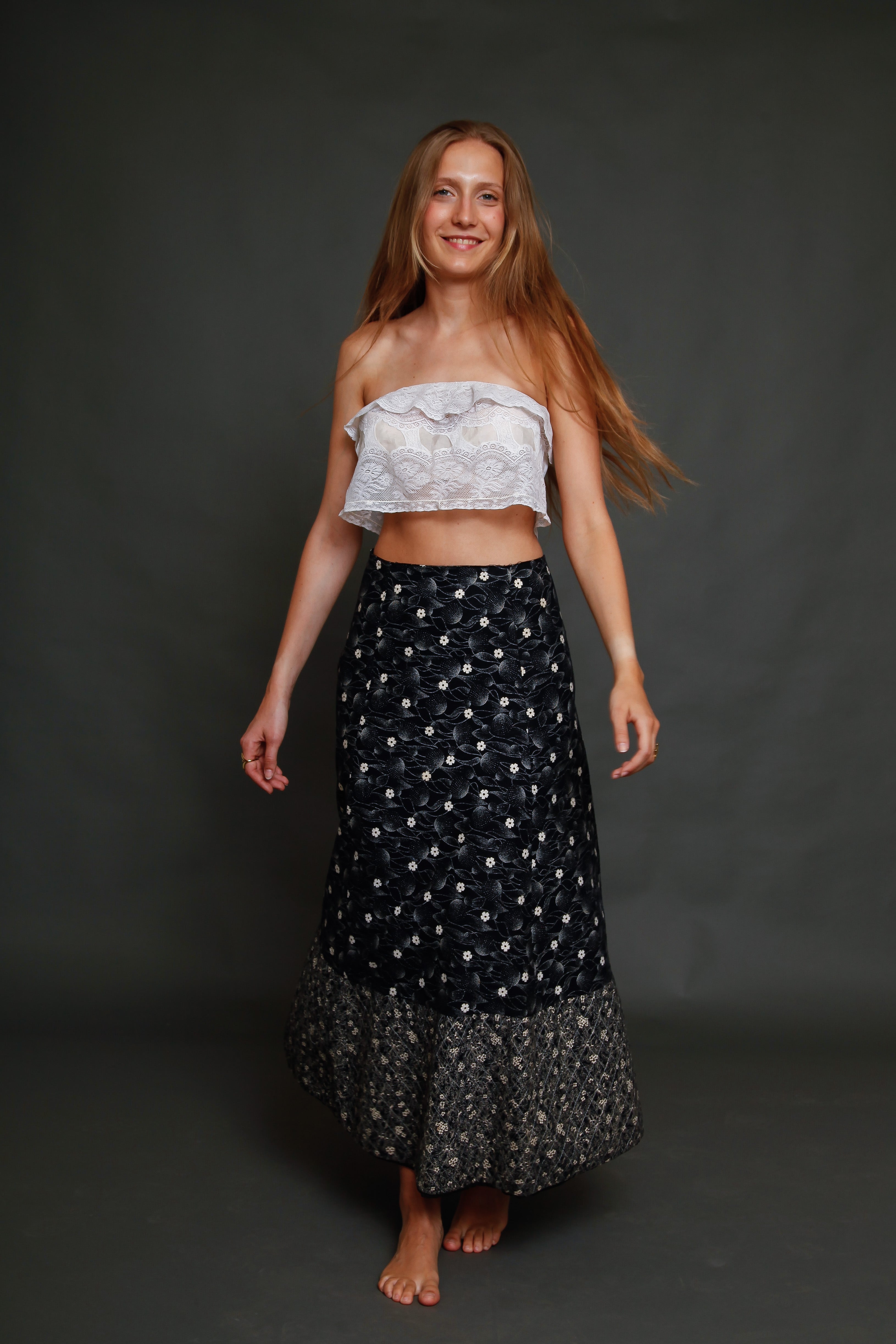 1970 French Gerard Saint Albin Maxi Skirt