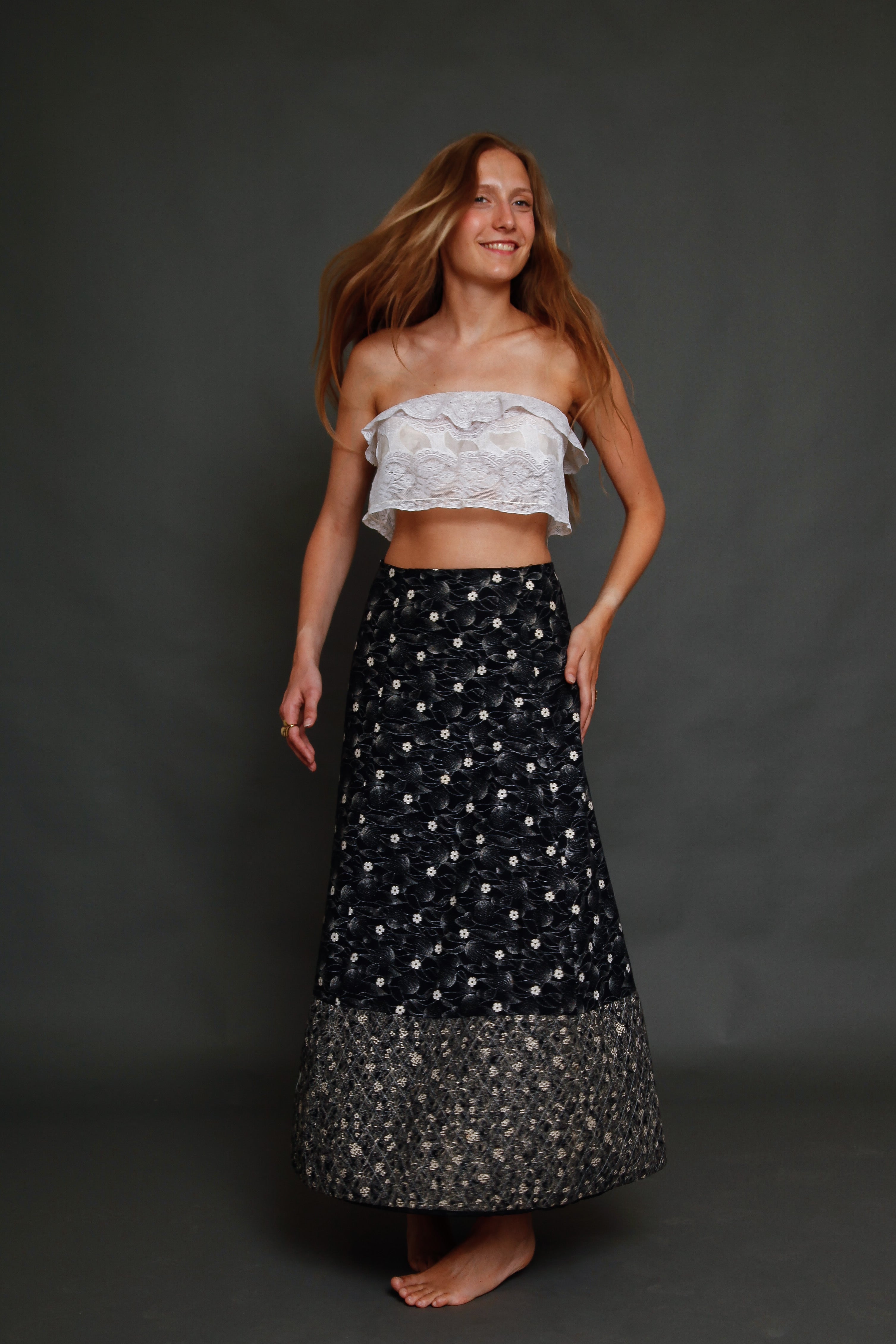 1970 French Gerard Saint Albin Maxi Skirt