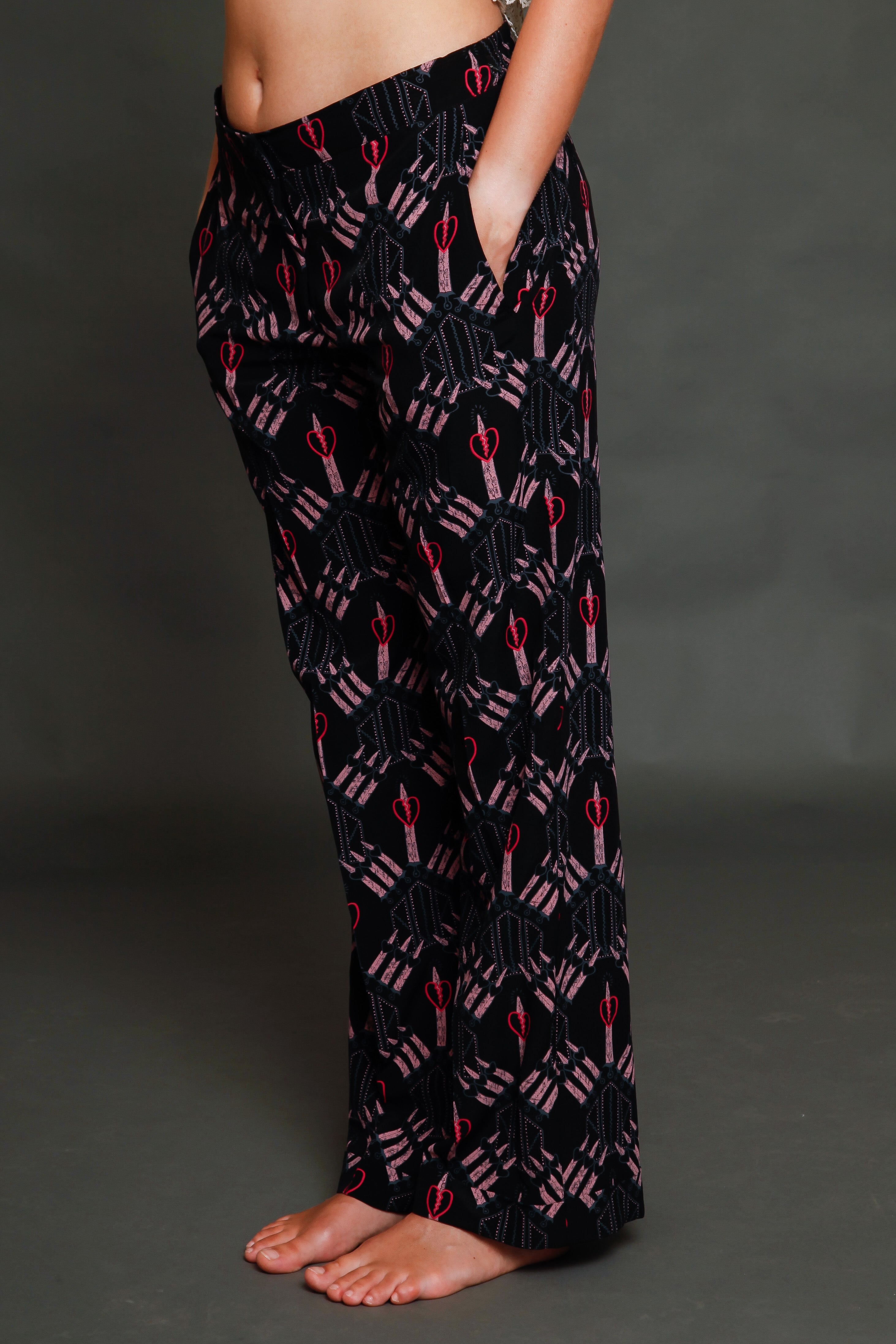 SS 2017 Valentino Pijama Pant with Zandra Rhodes Print