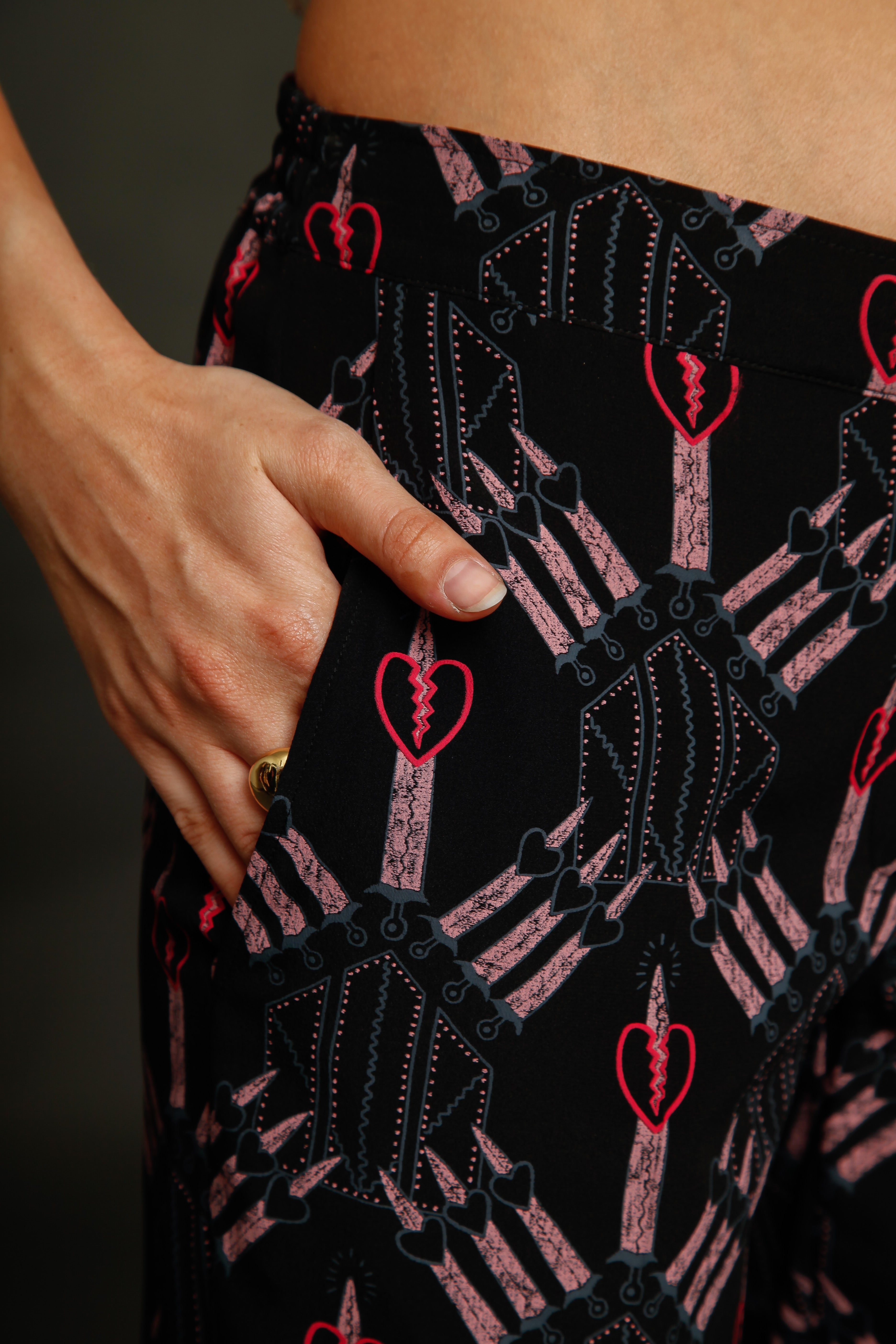 SS 2017 Valentino Pijama Pant with Zandra Rhodes Print