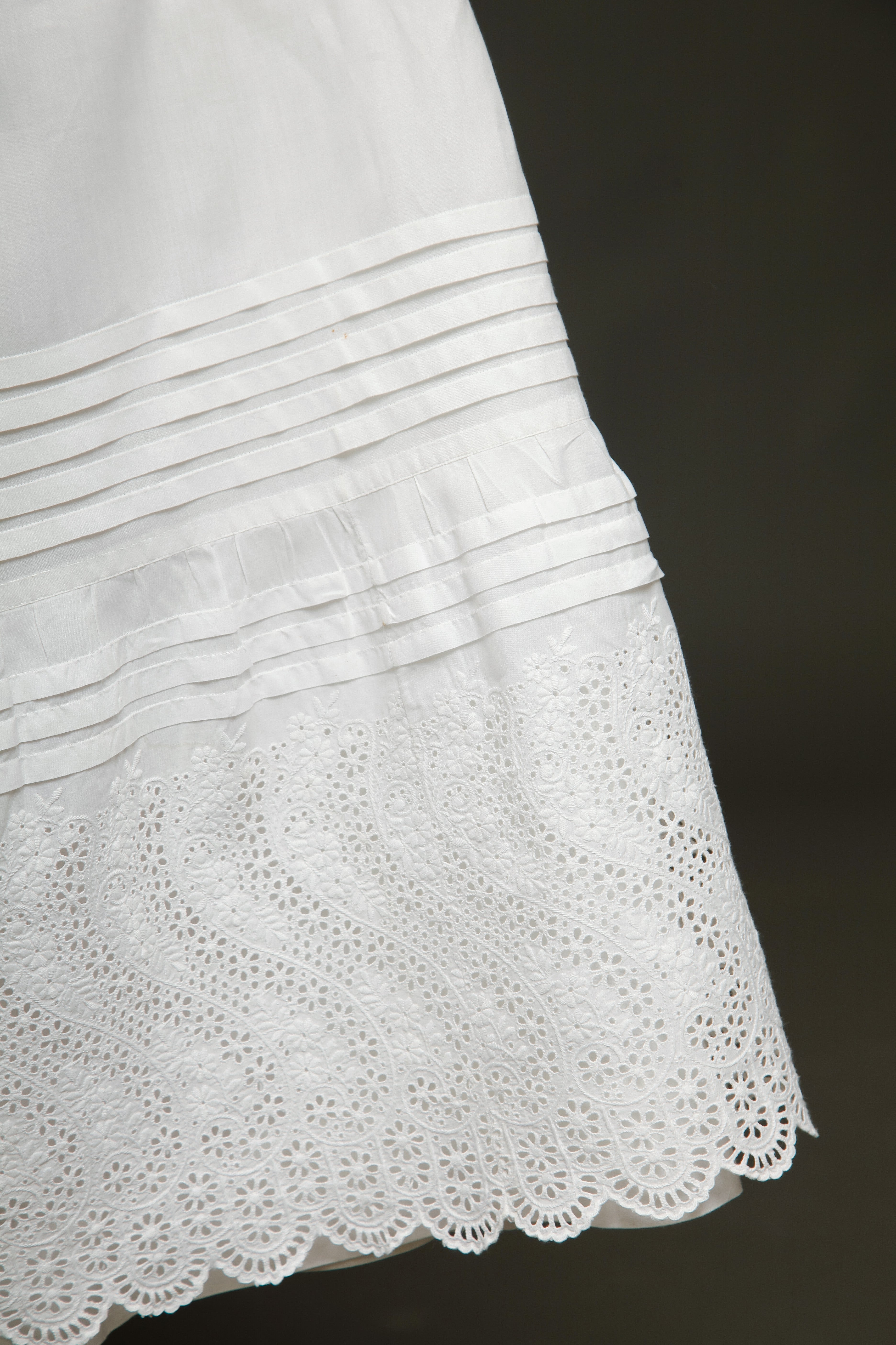 Antique Victorian Bustle Petticoat with Broderie Anglaise