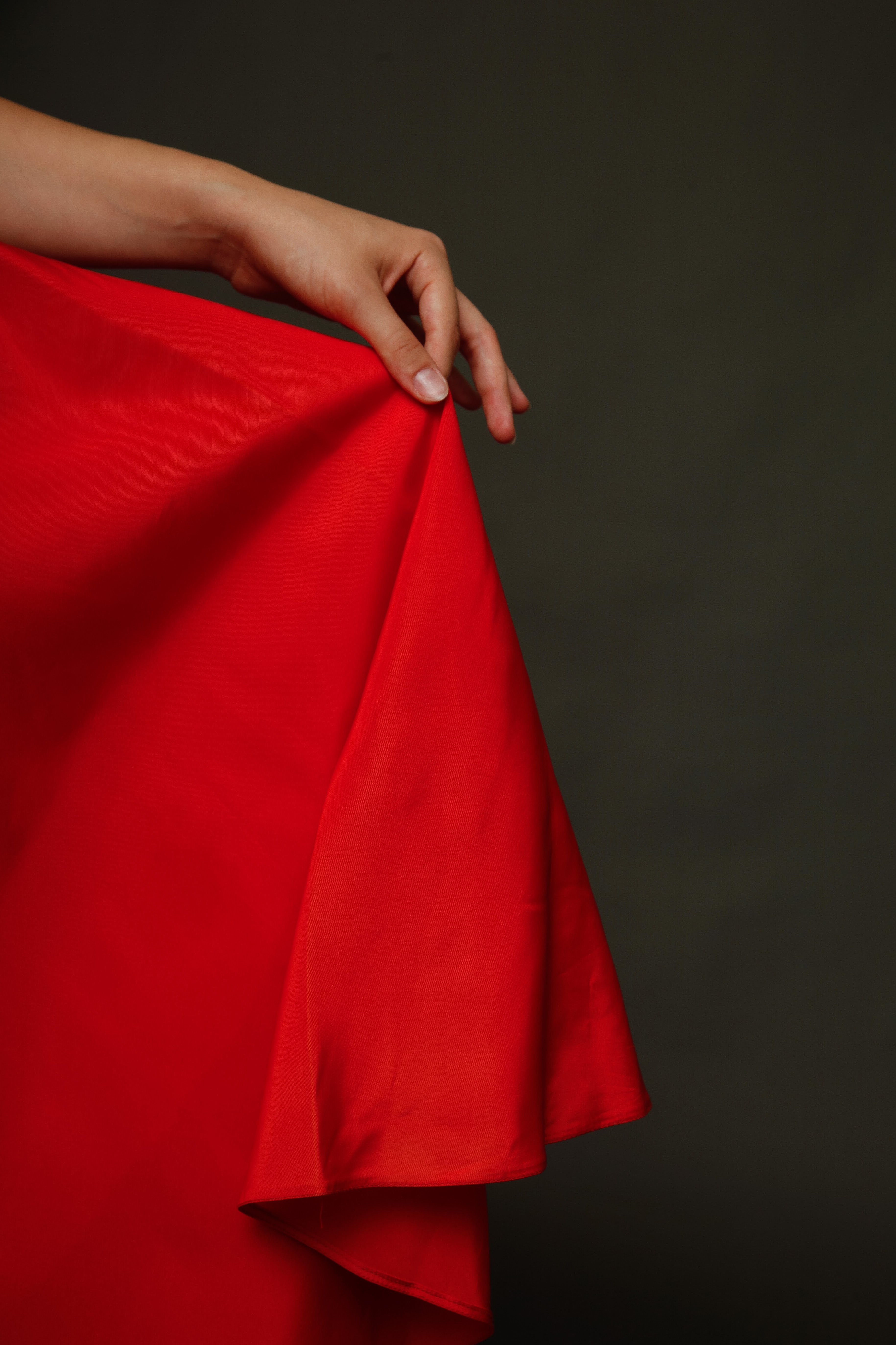 1950 Red Bustle Gown