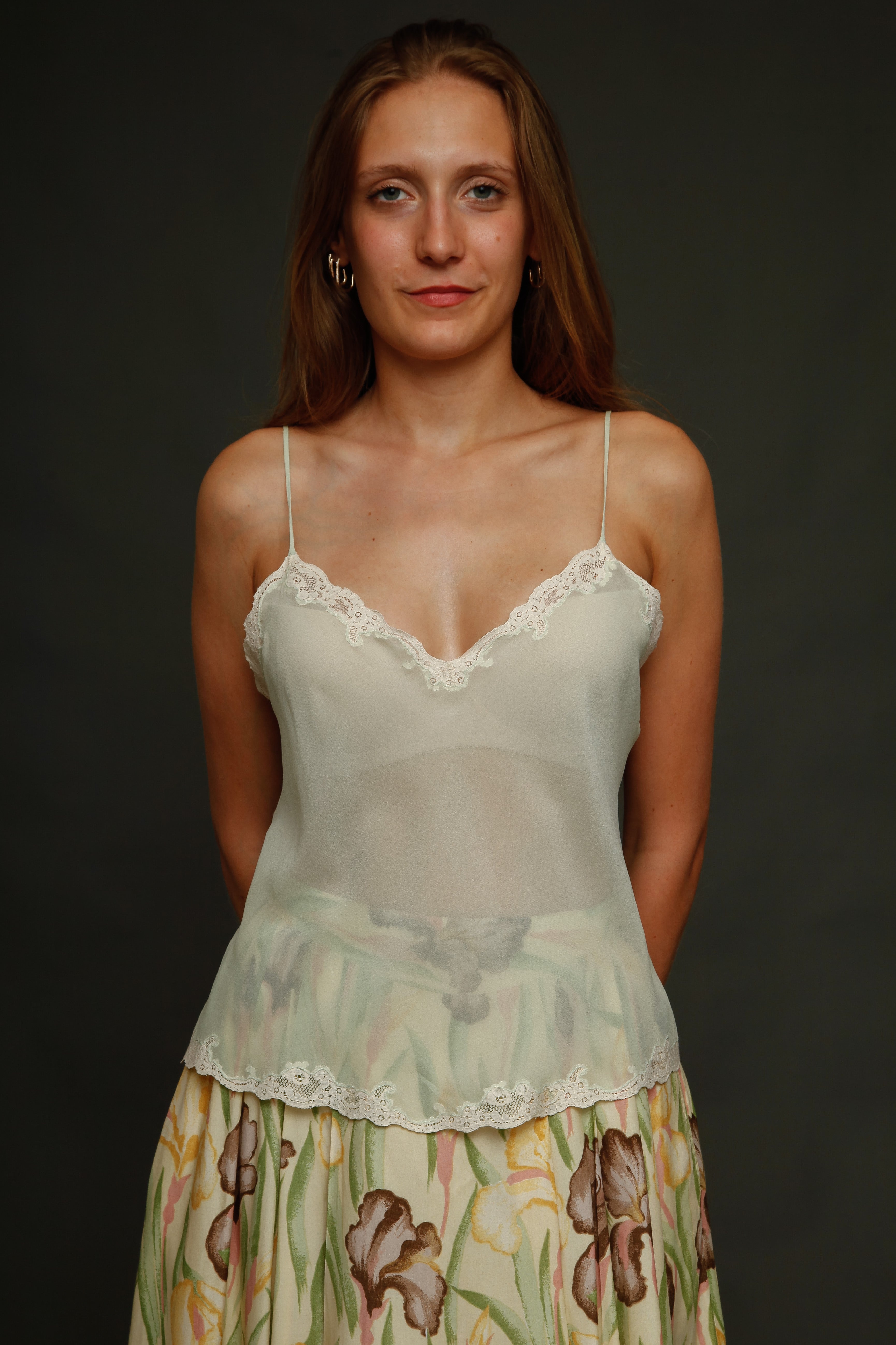 70s Silk and Lace Camisole