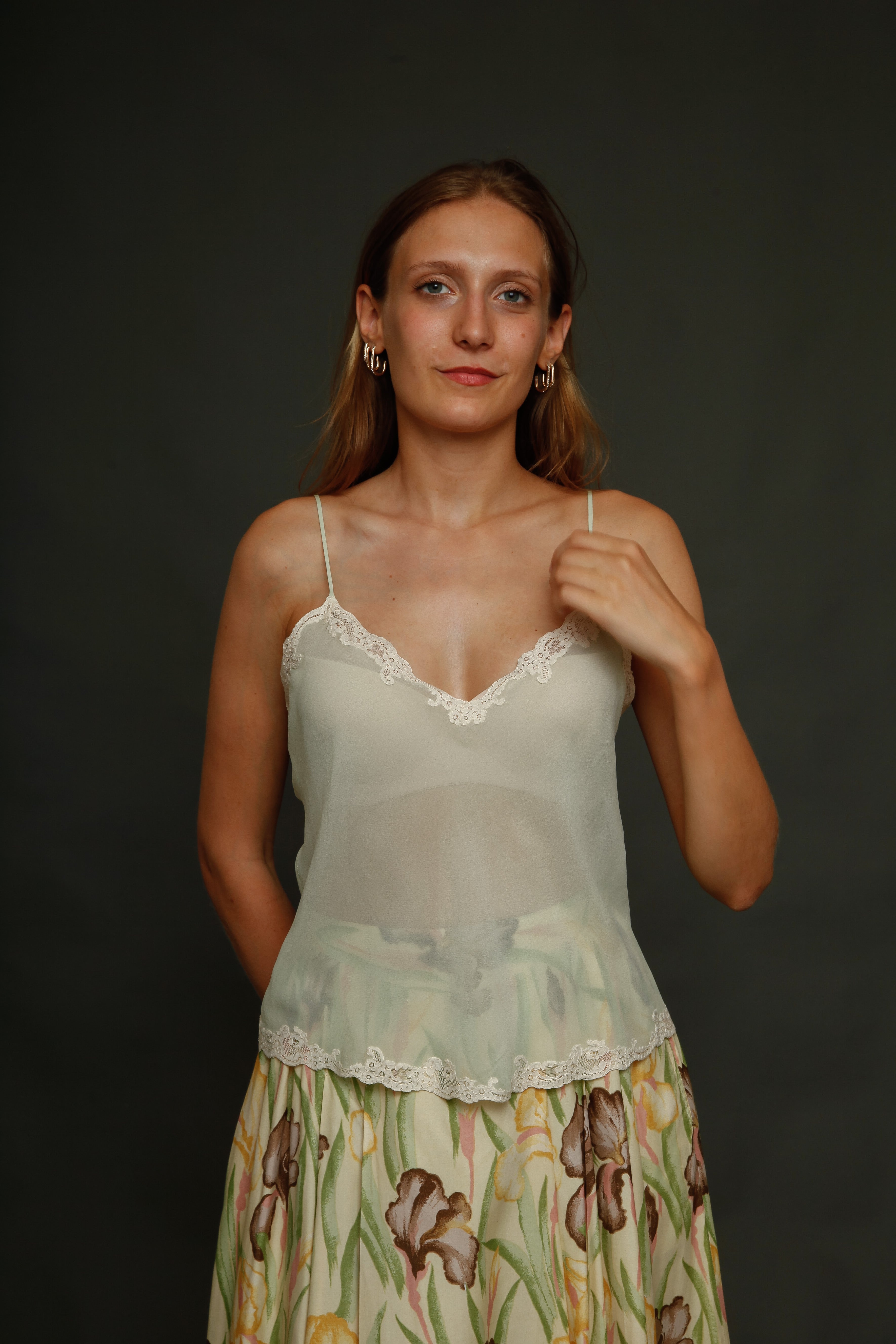 70s Silk and Lace Camisole