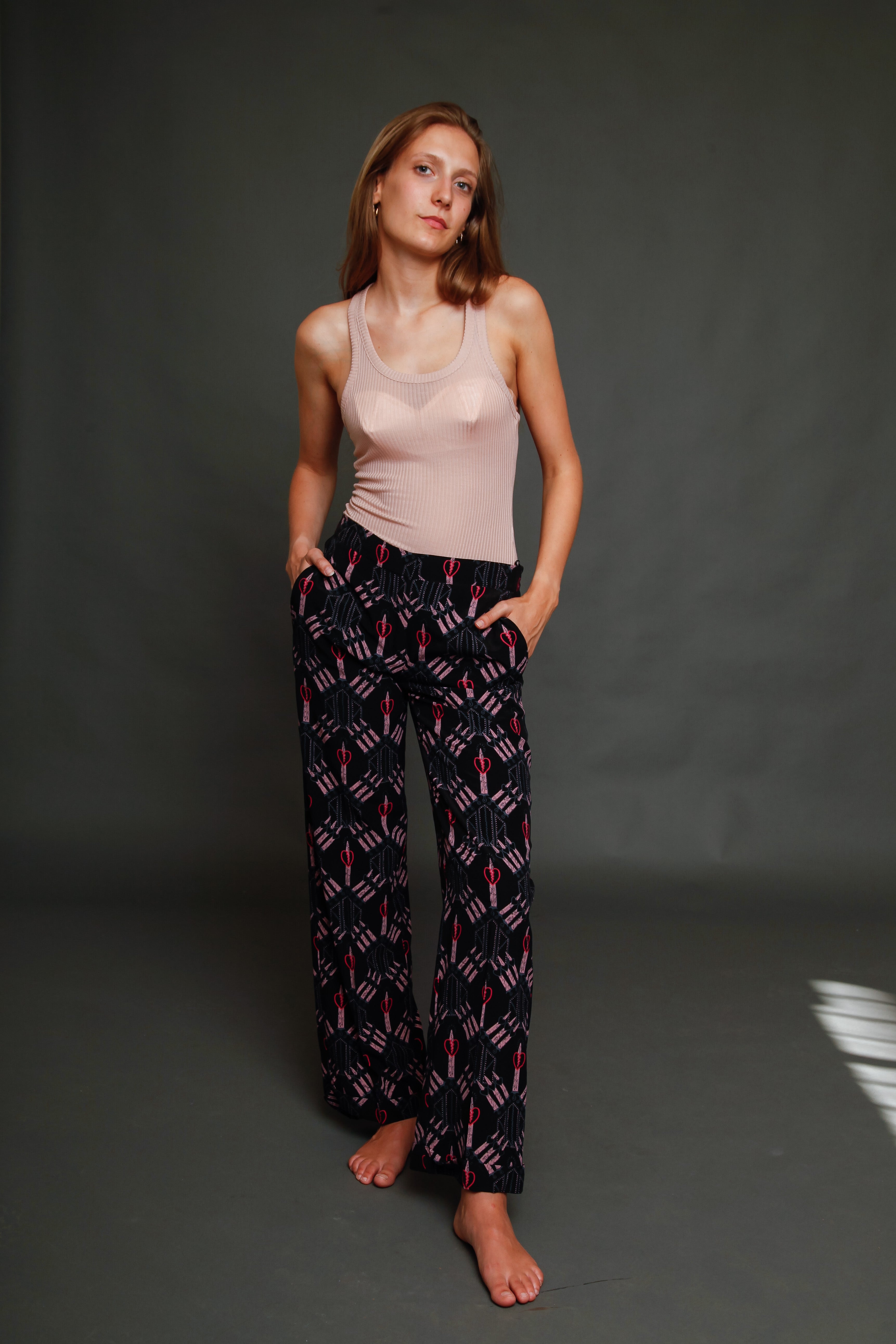 SS 2017 Valentino Pijama Pant with Zandra Rhodes Print
