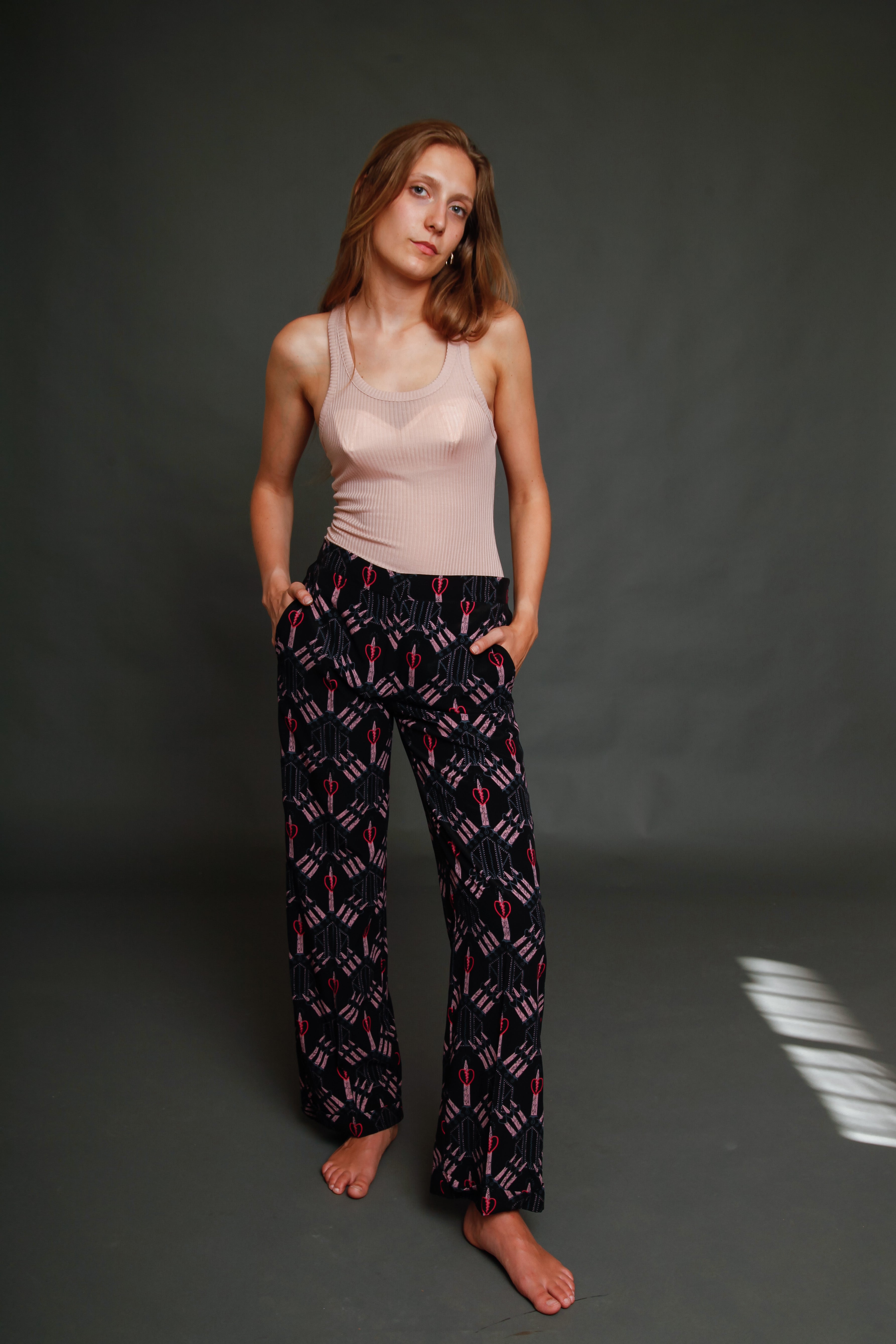 SS 2017 Valentino Pijama Pant with Zandra Rhodes Print