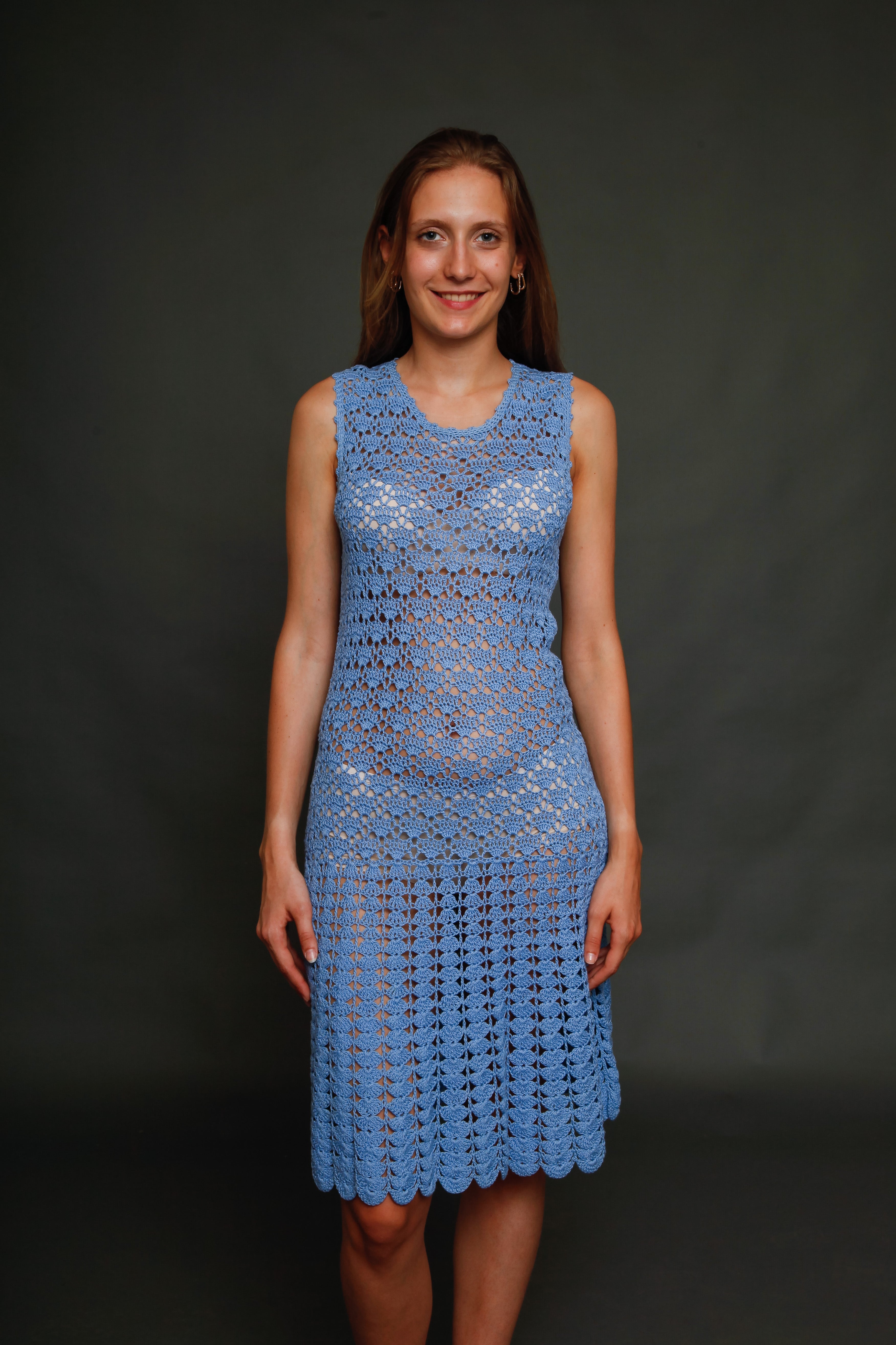 Handmade 1960 Crochet Cotton Summer Dres