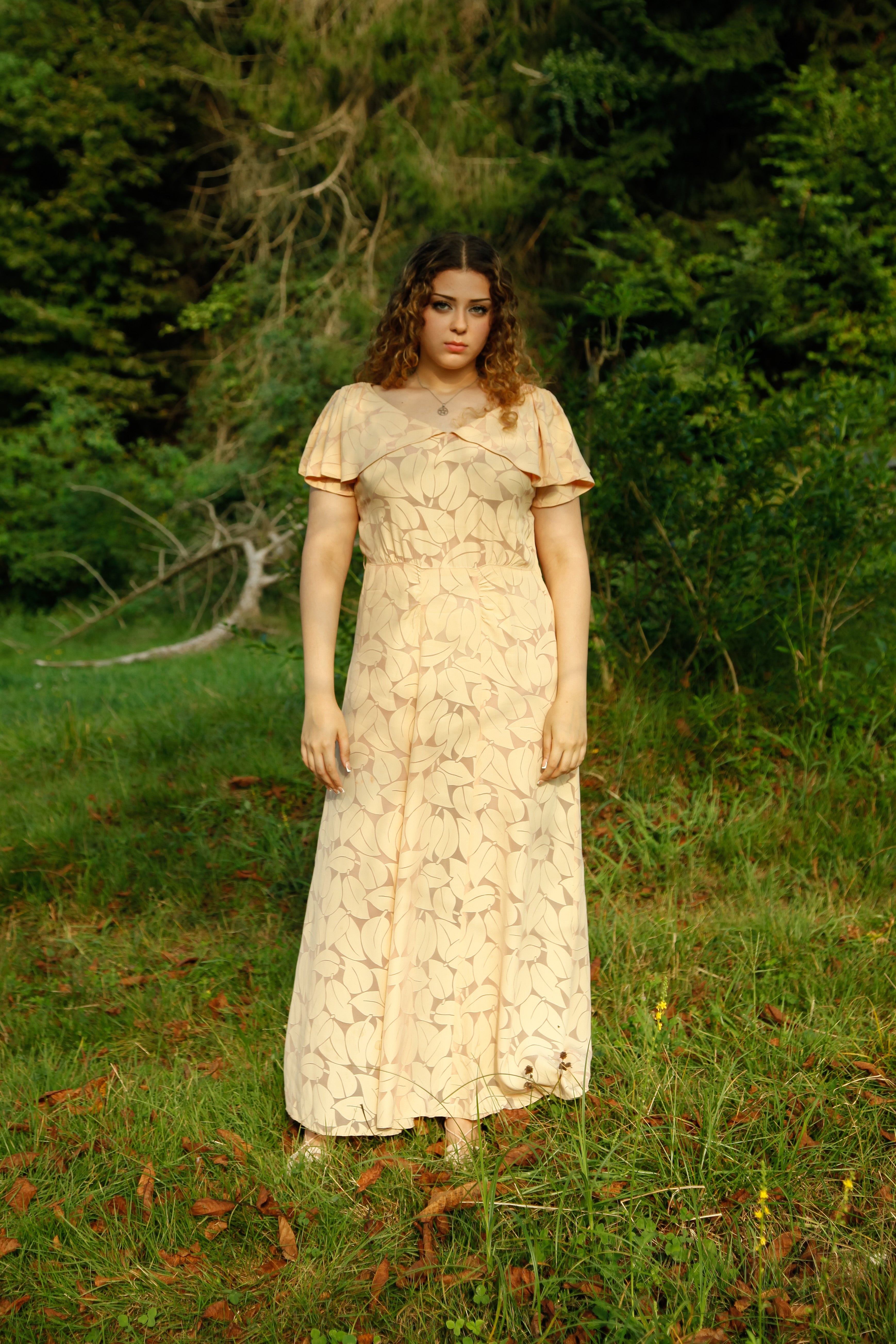 30s Leaves Garden Dress