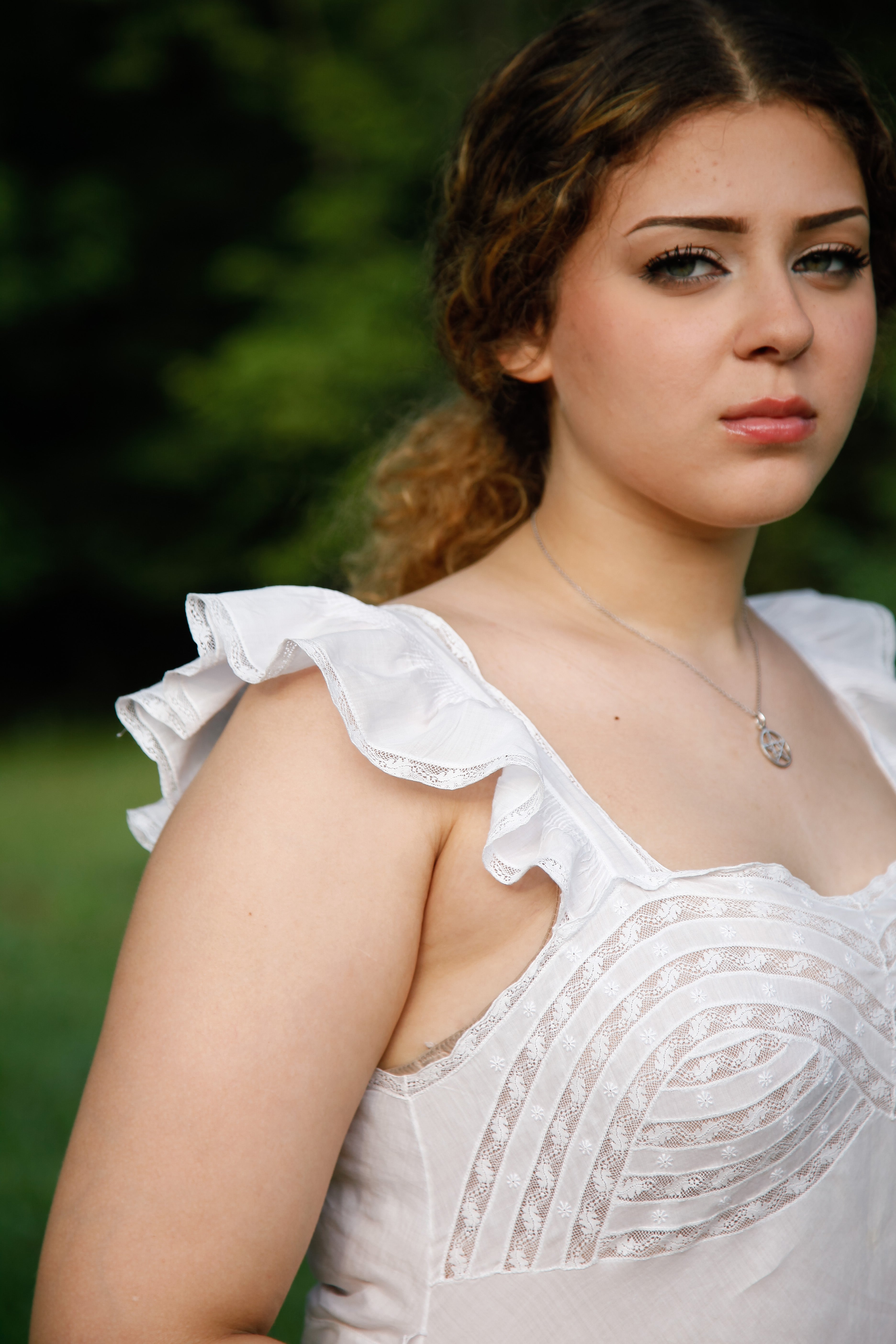 1930 White Cotton Nightgown