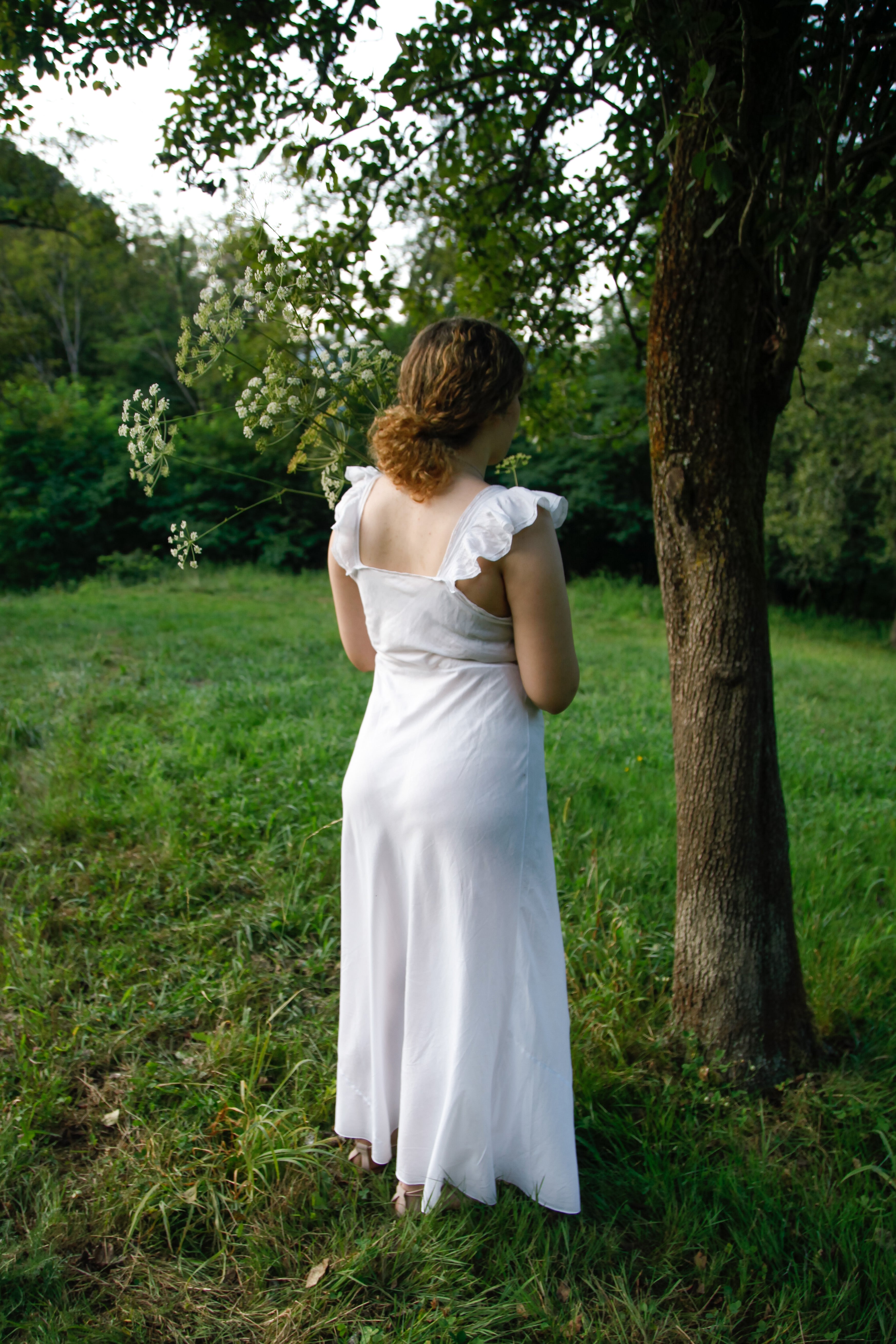 1930 White Cotton Nightgown