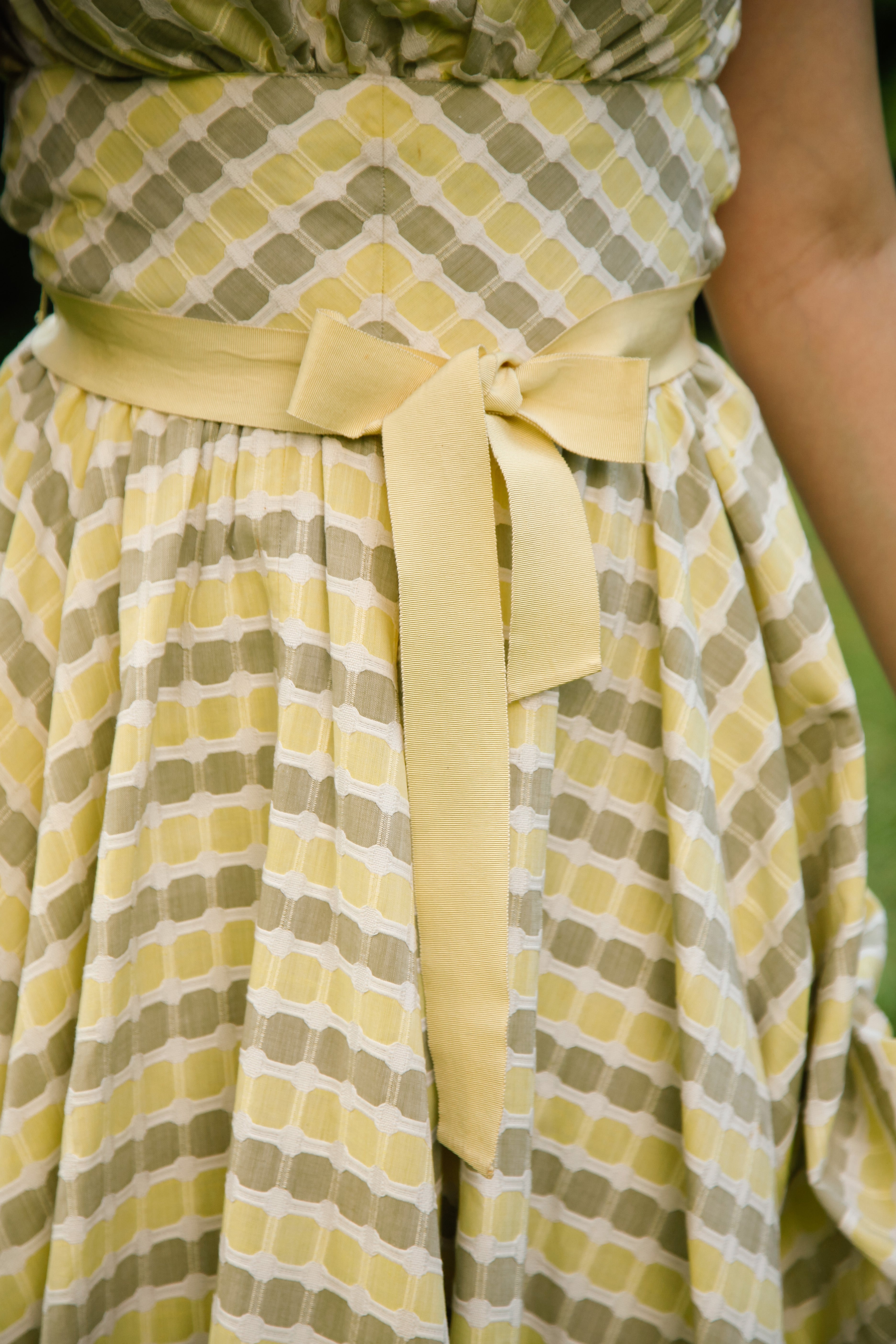 50s Tailored Cotton Jacquard Sundress