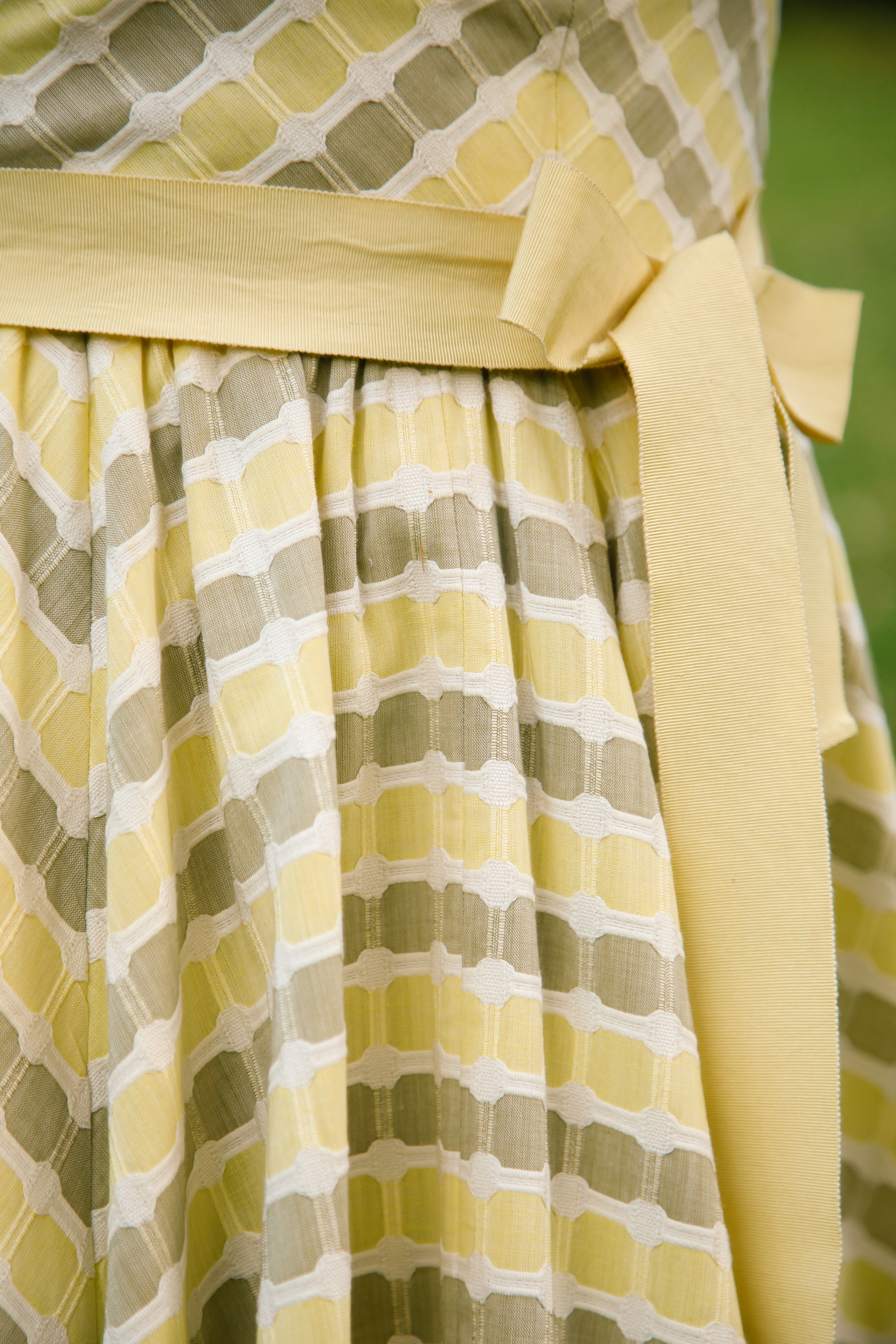 50s Tailored Cotton Jacquard Sundress