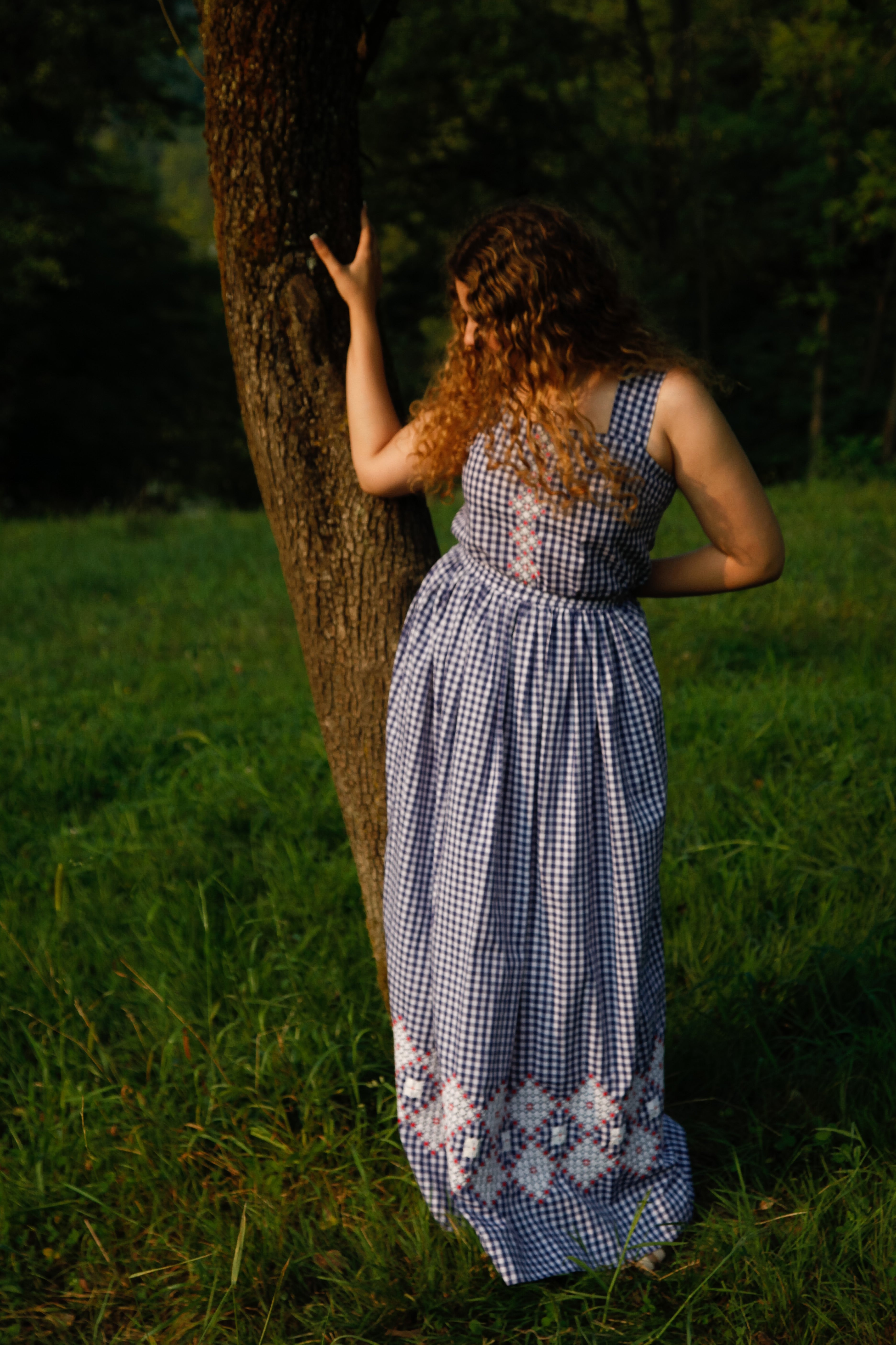 1970 Checked Embroidered Skirt and Top