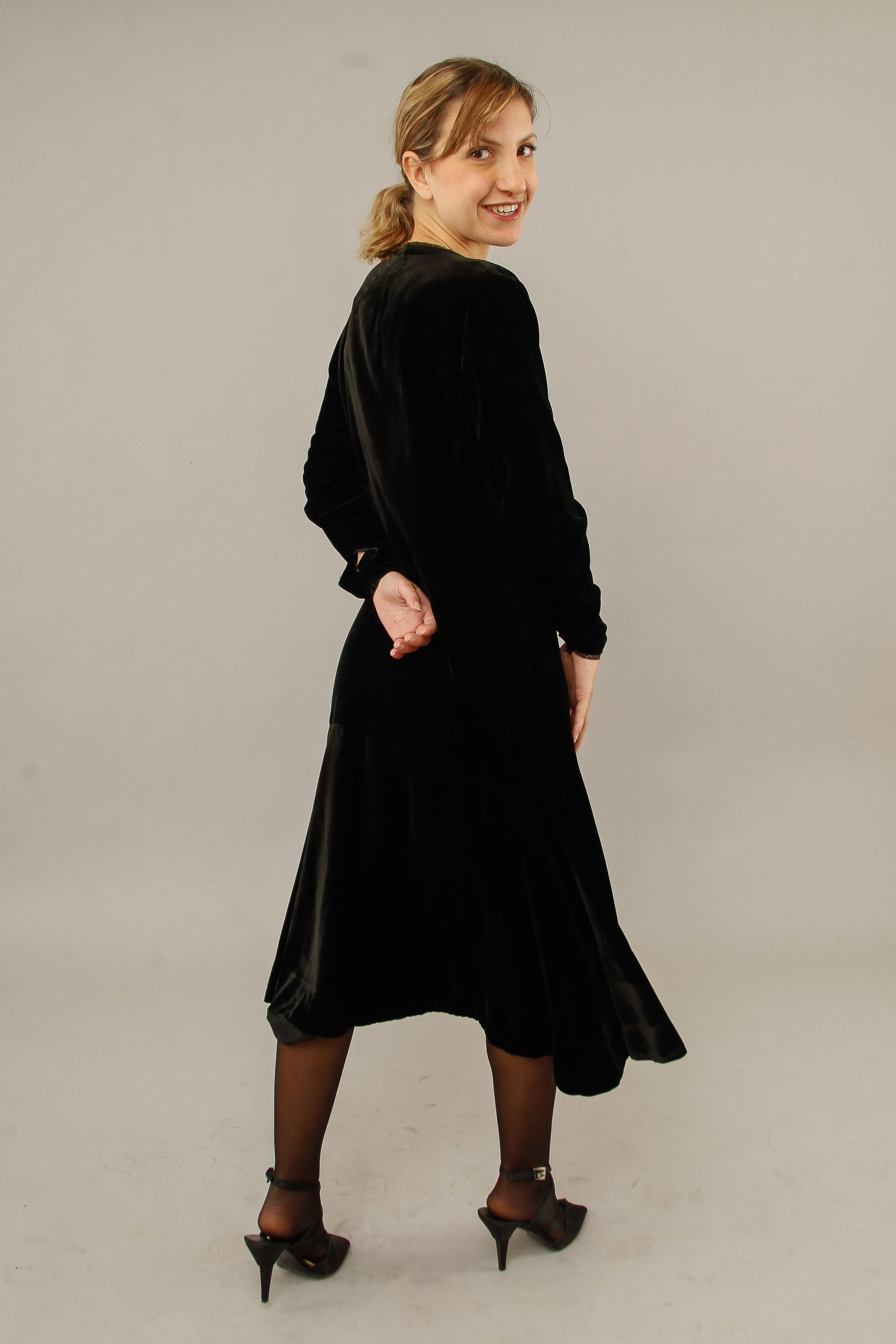 1920 Silk Velvet Dress