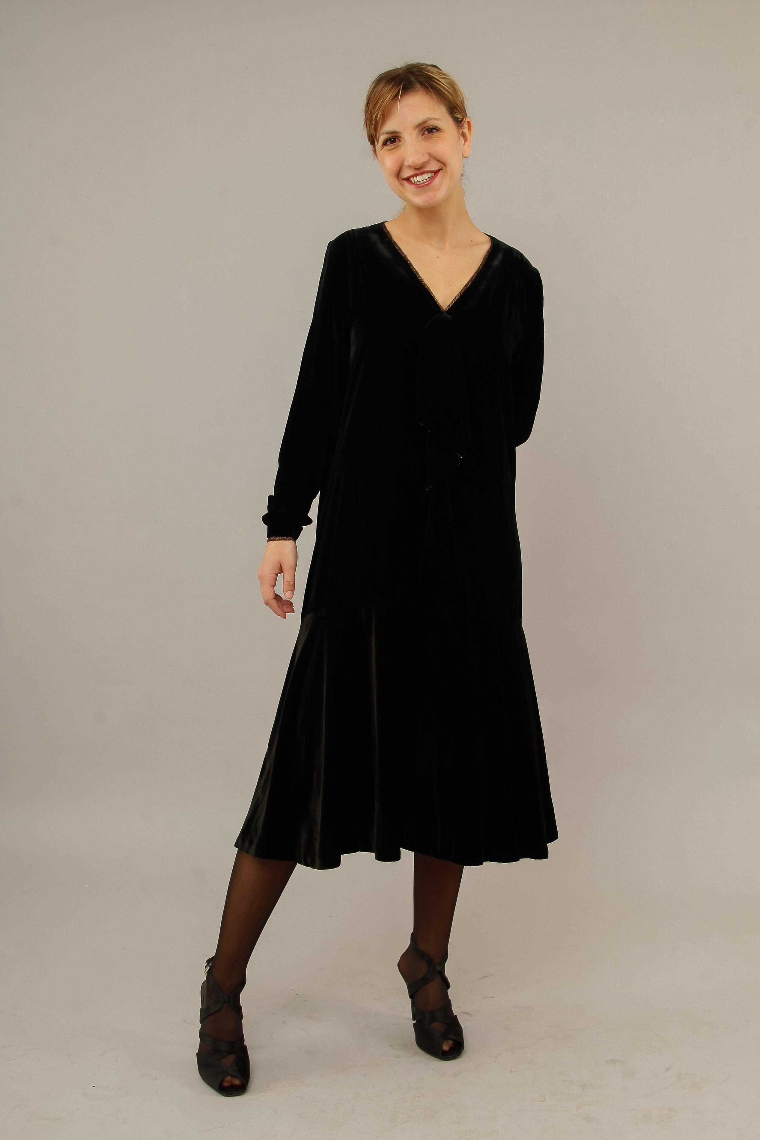 1920 Silk Velvet Dress