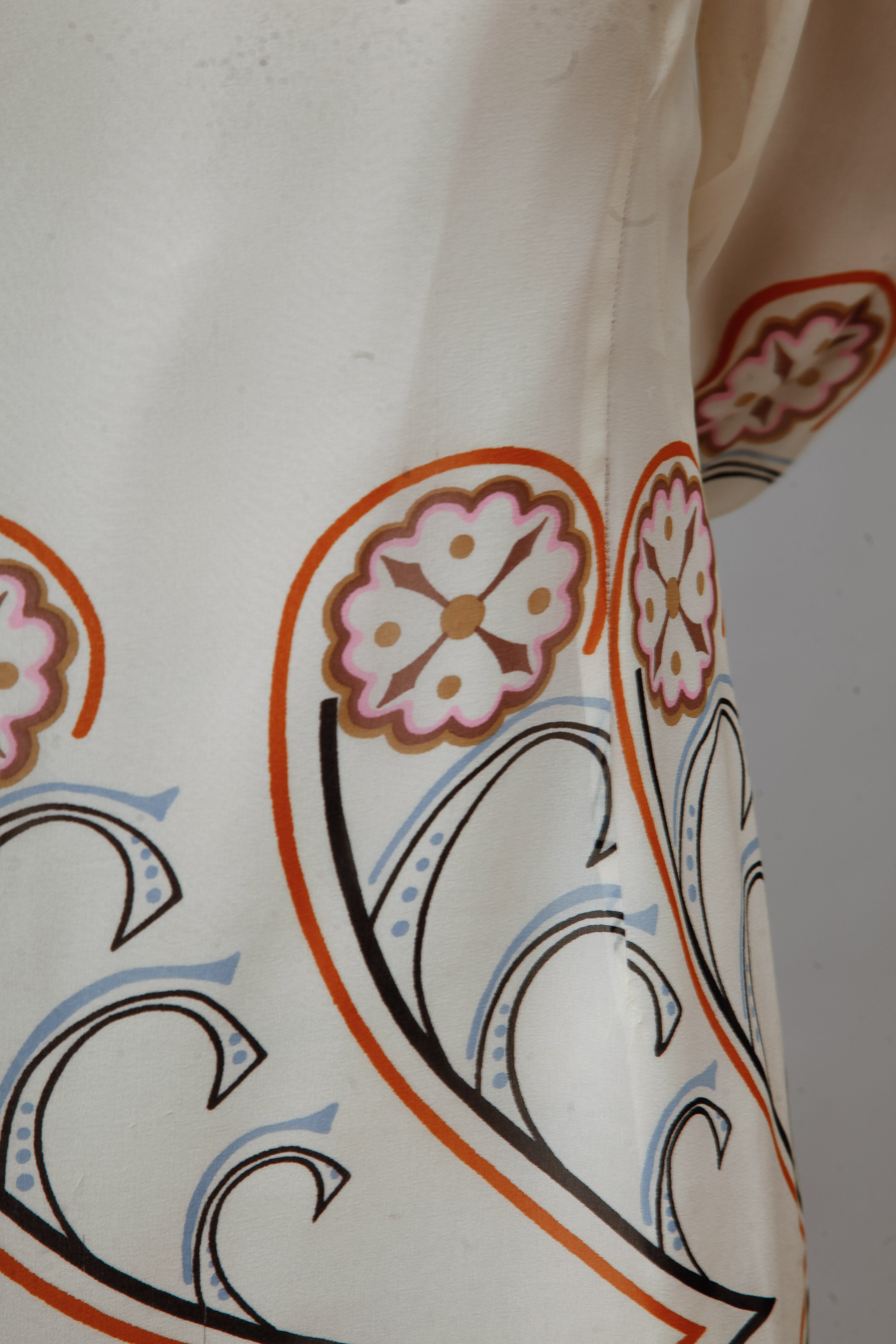 Vicedomini 60s Silk Chiffon Mini Dress
