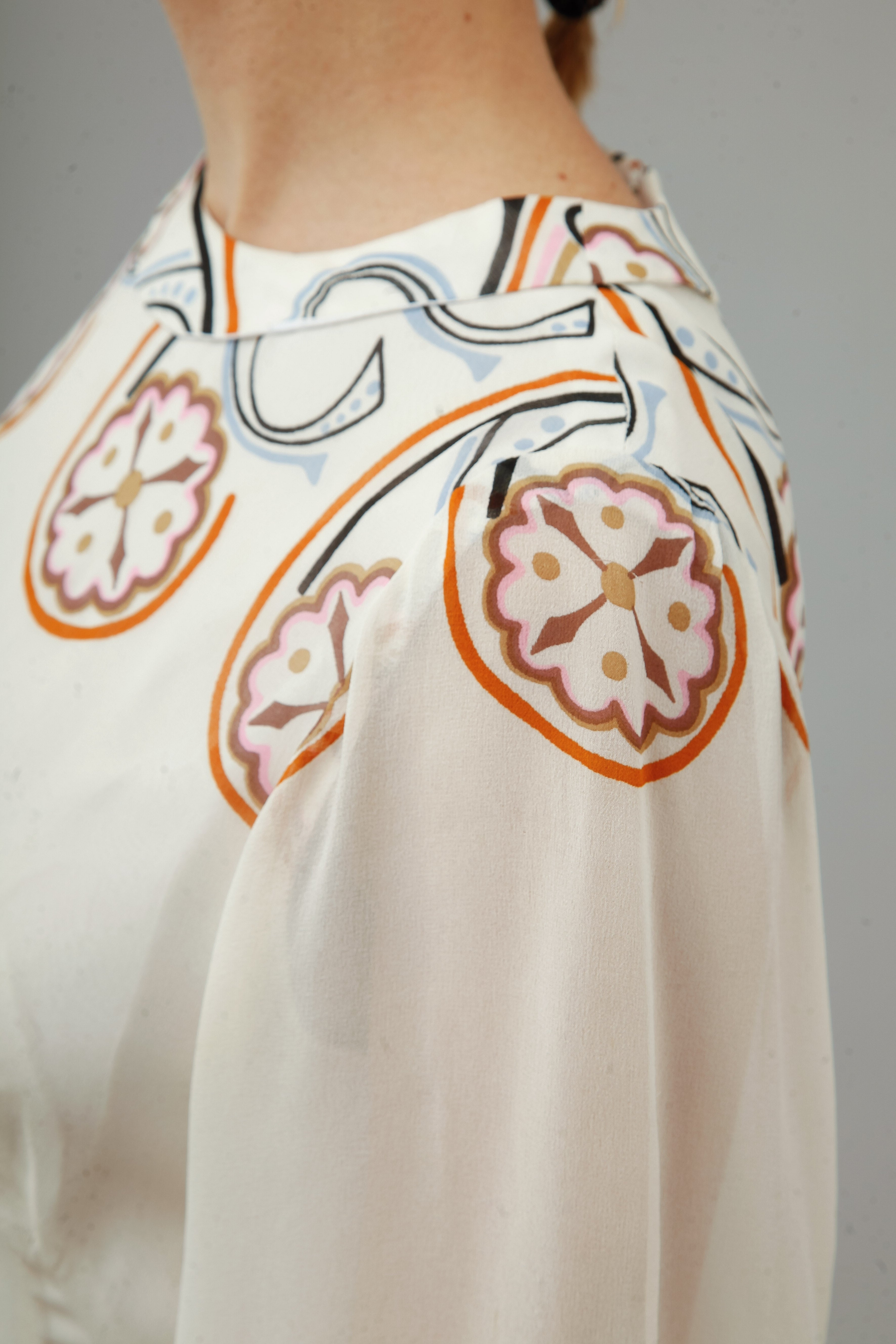 Vicedomini 60s Silk Chiffon Mini Dress